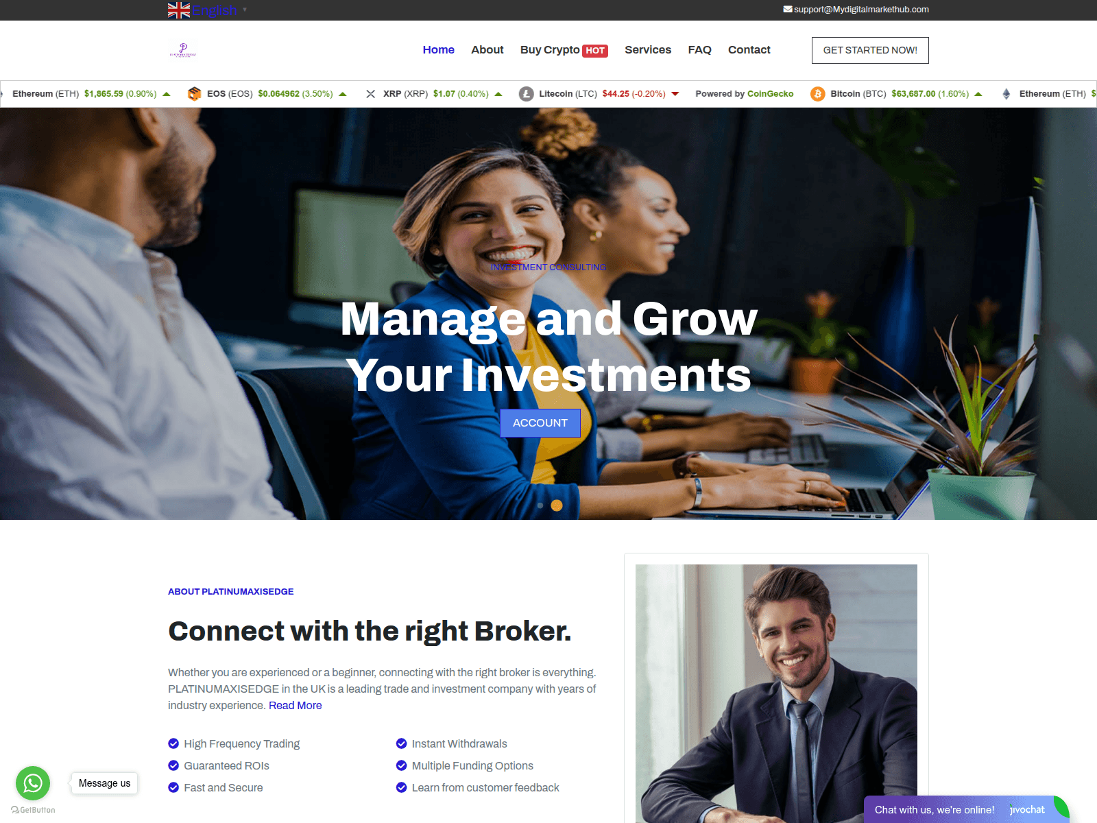 Знімок екрана platinumaxisedge.com