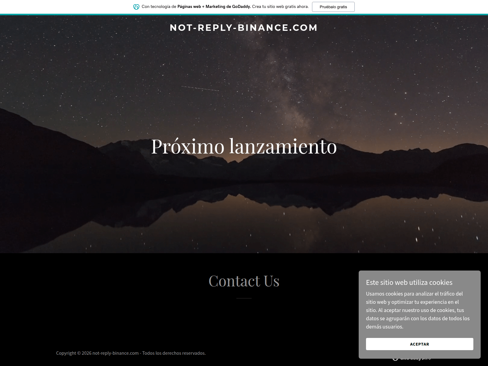 Screenshot of not-reply-binance.com