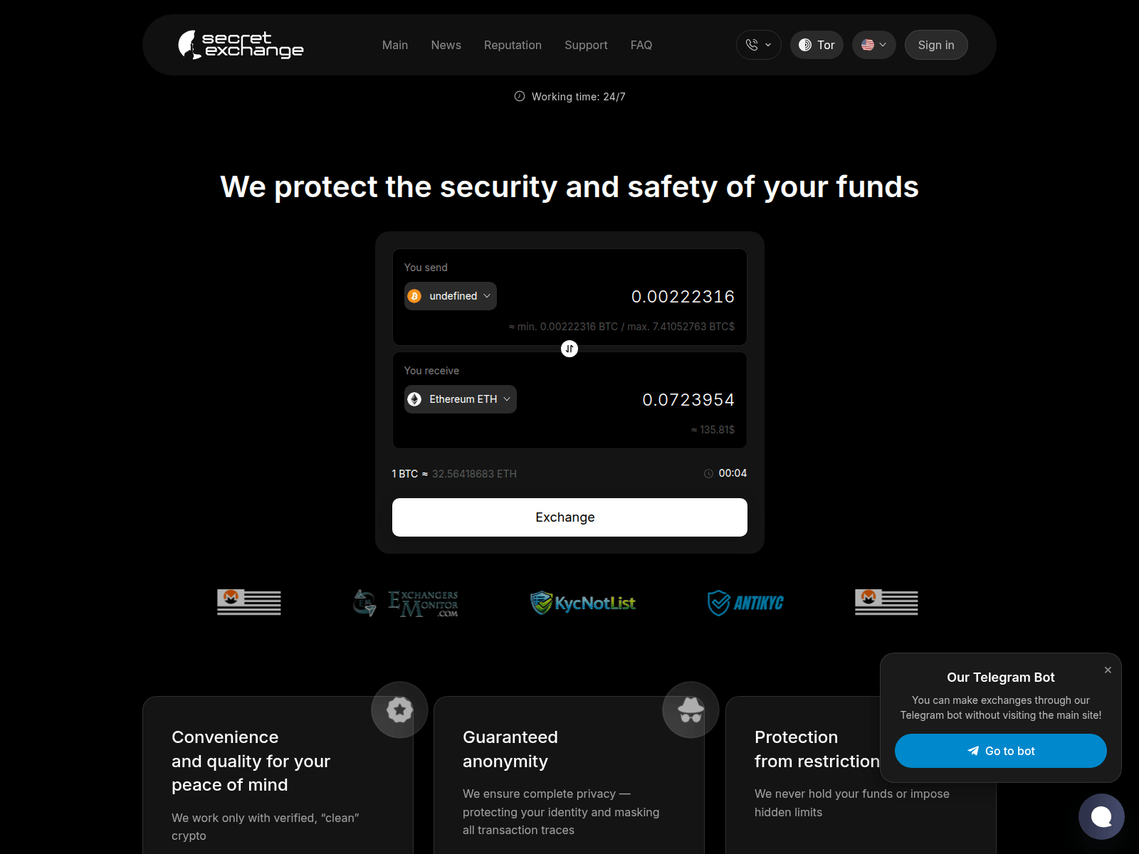 Screenshot of secrex.cc