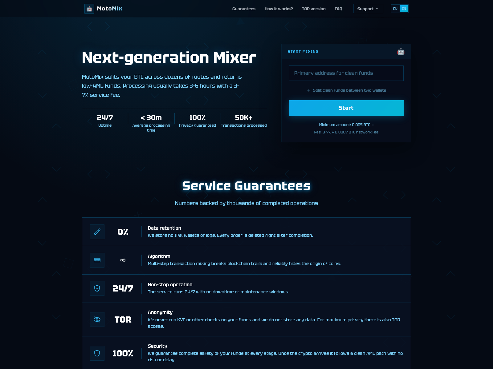 Screenshot of motomix.cc