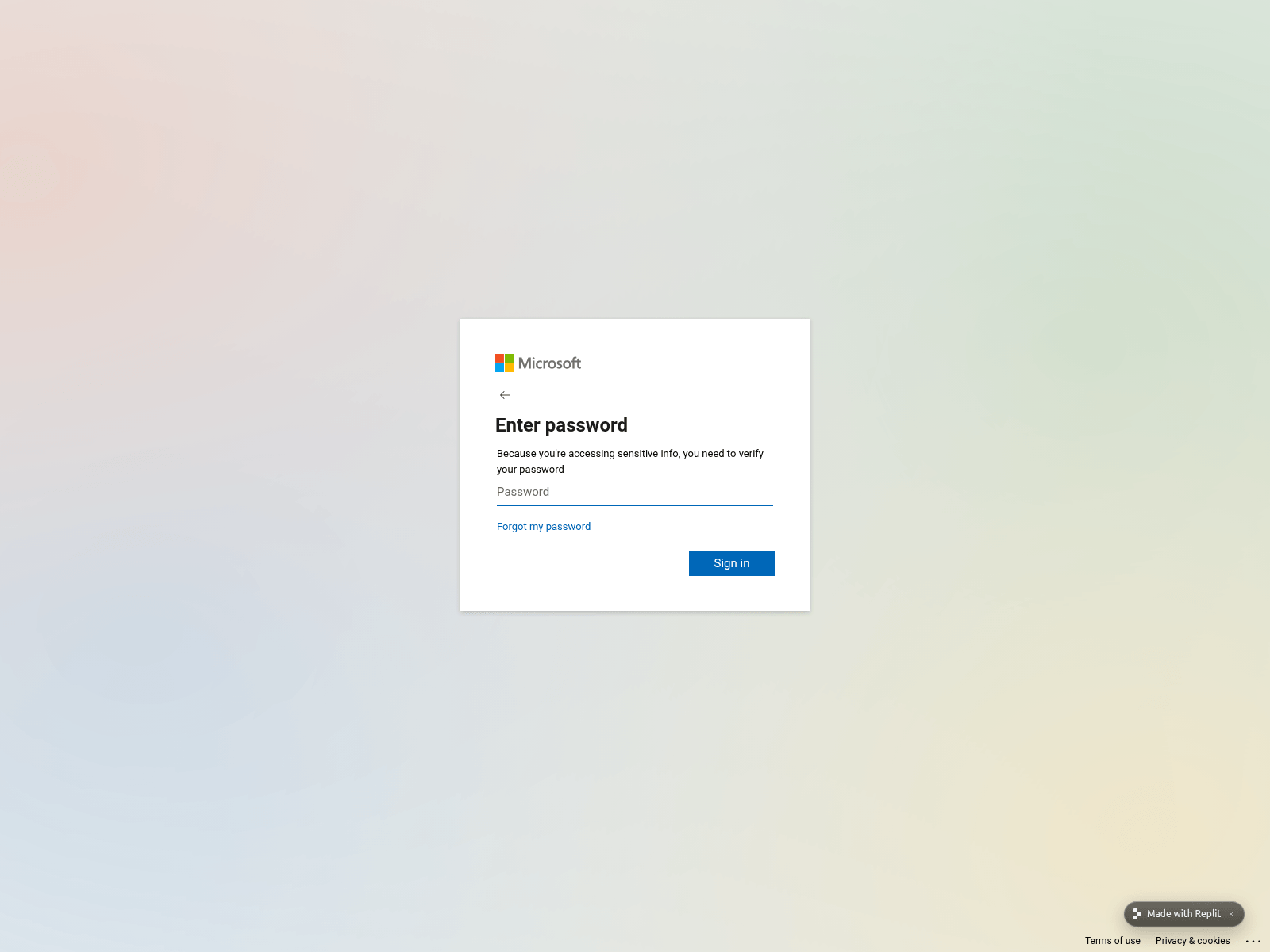 Screenshot of simple-security-page--emmadull01.replit.app