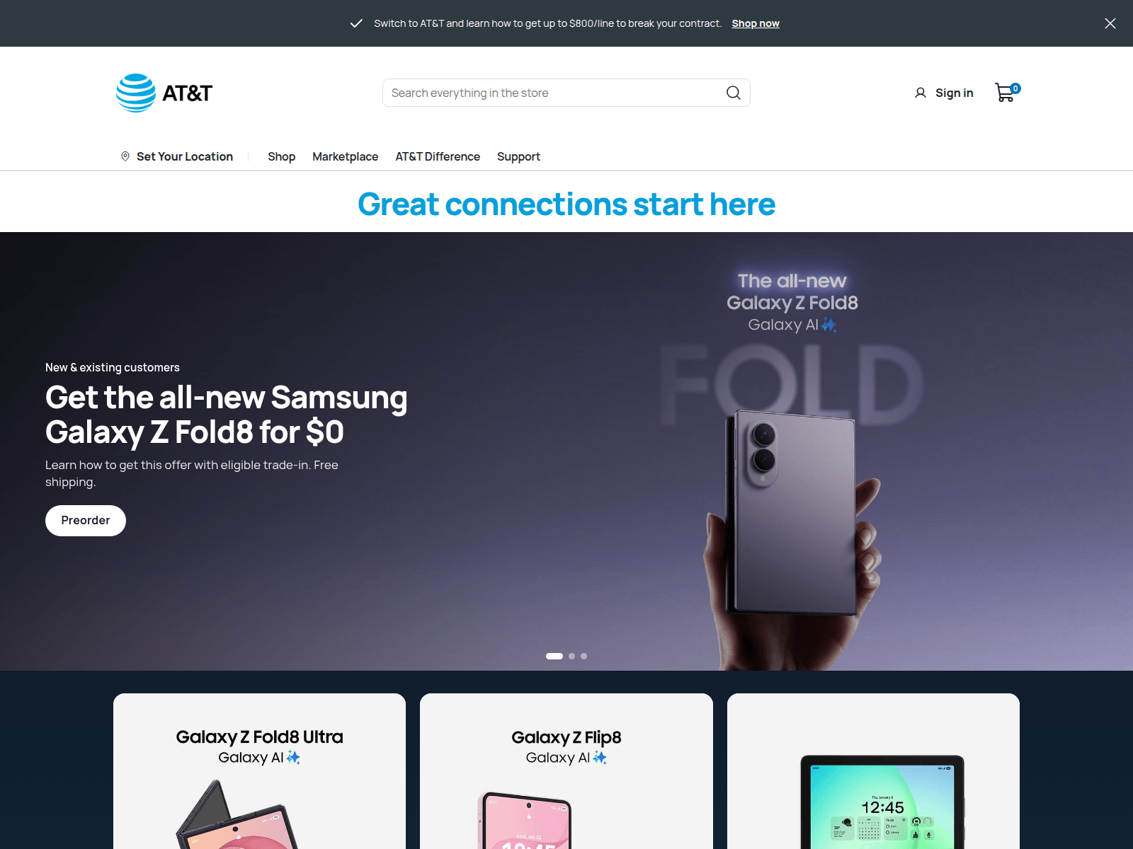 Screenshot of att.b2cdemostore.com