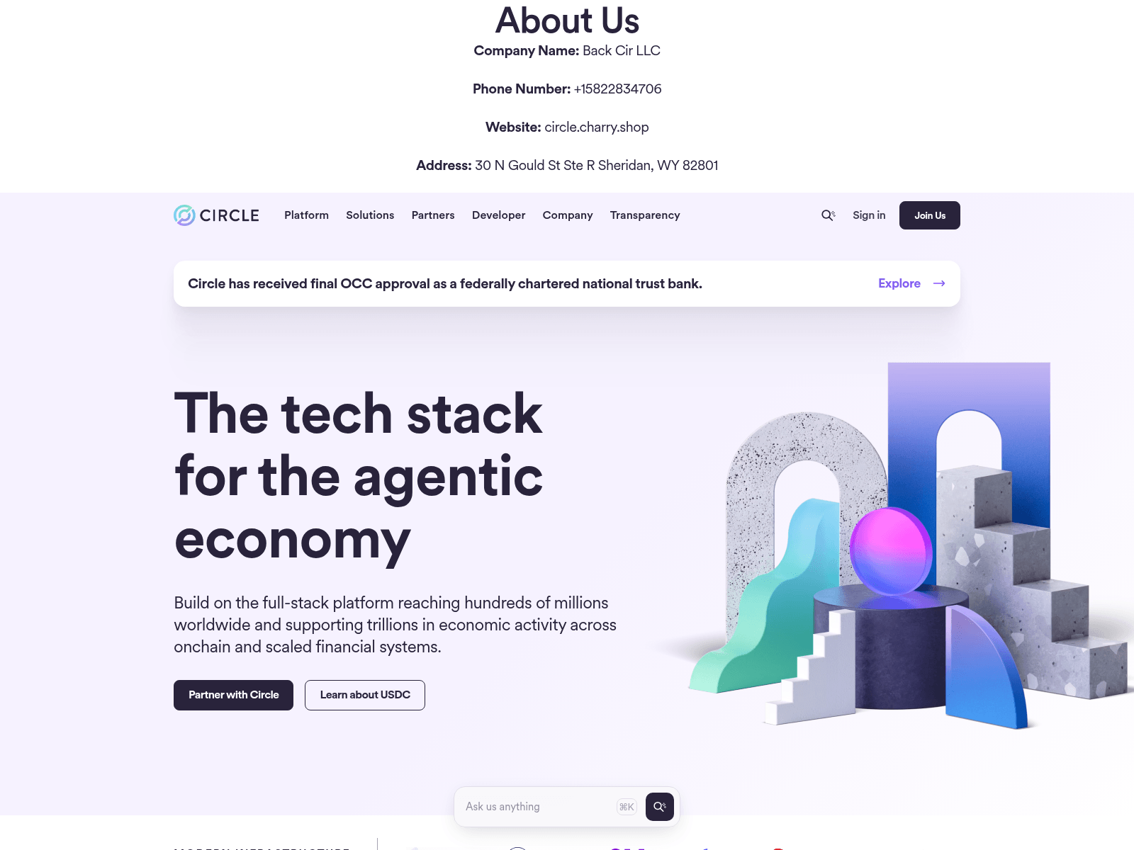 Screenshot of circle.charry.shop