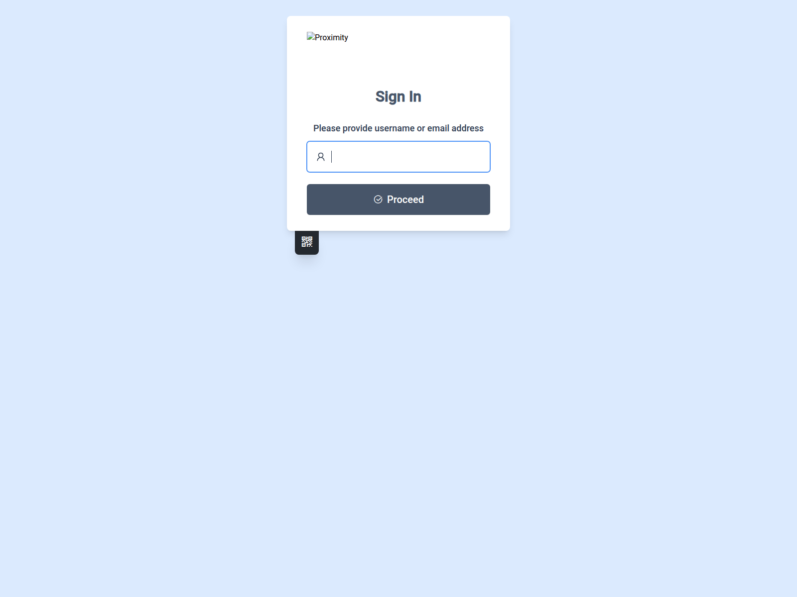 Screenshot of auth.proximity.sh