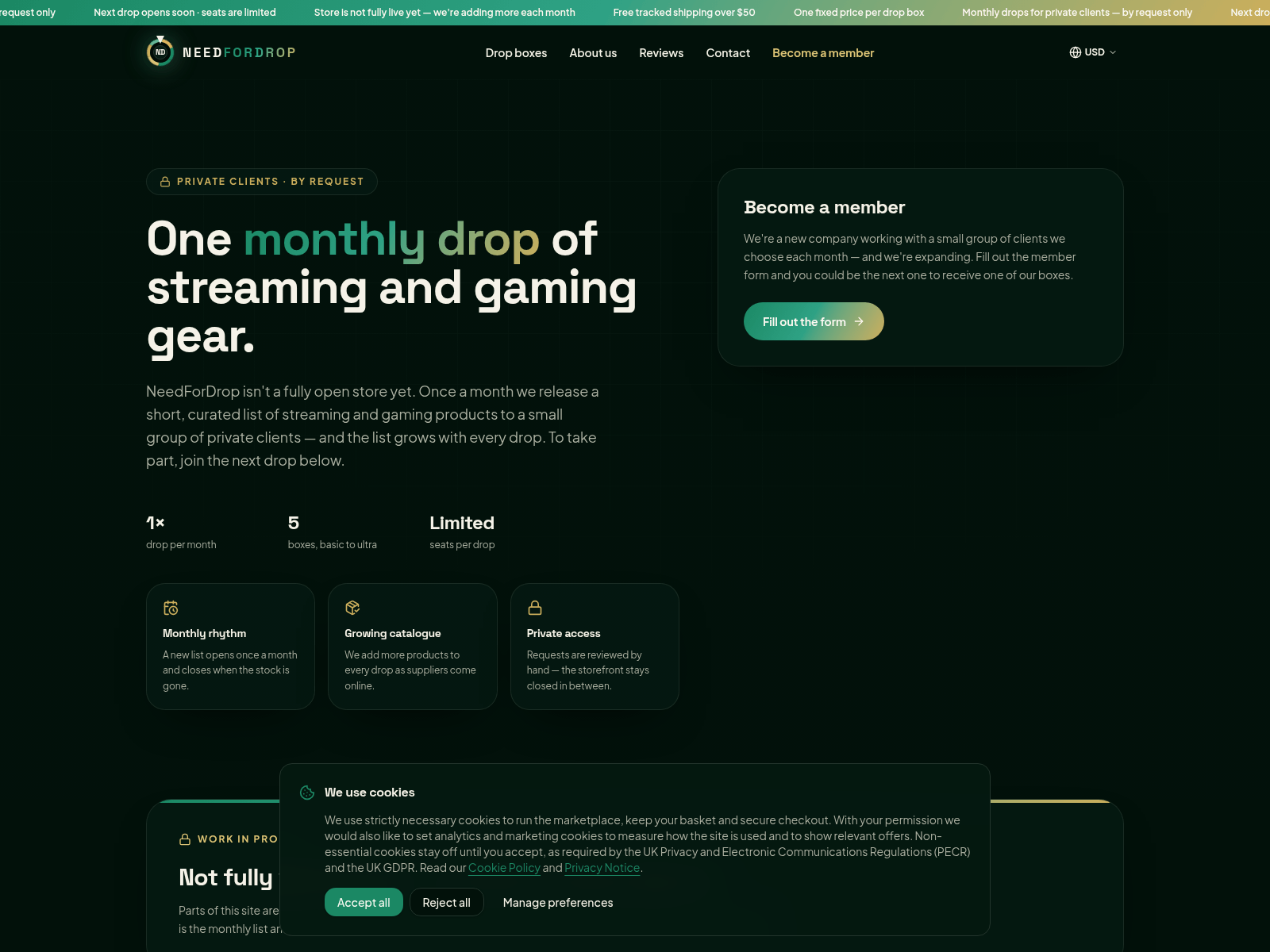 Screenshot of needfordrop.com