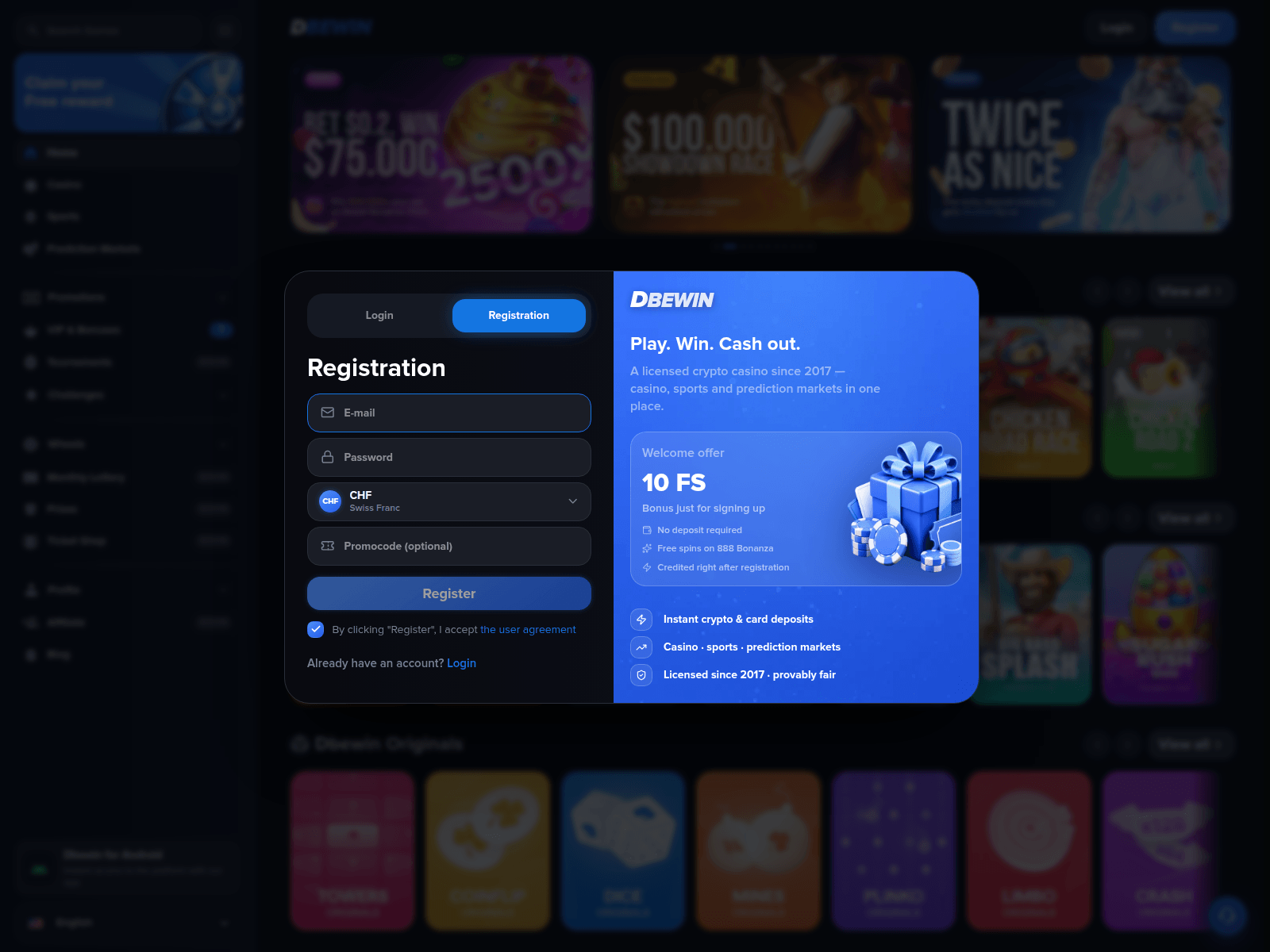 Screenshot of dbewin.com
