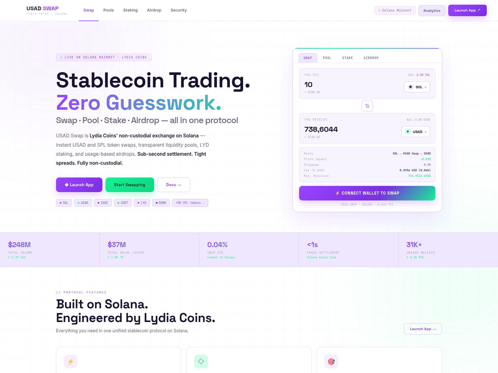 Screenshot of usadswap.com