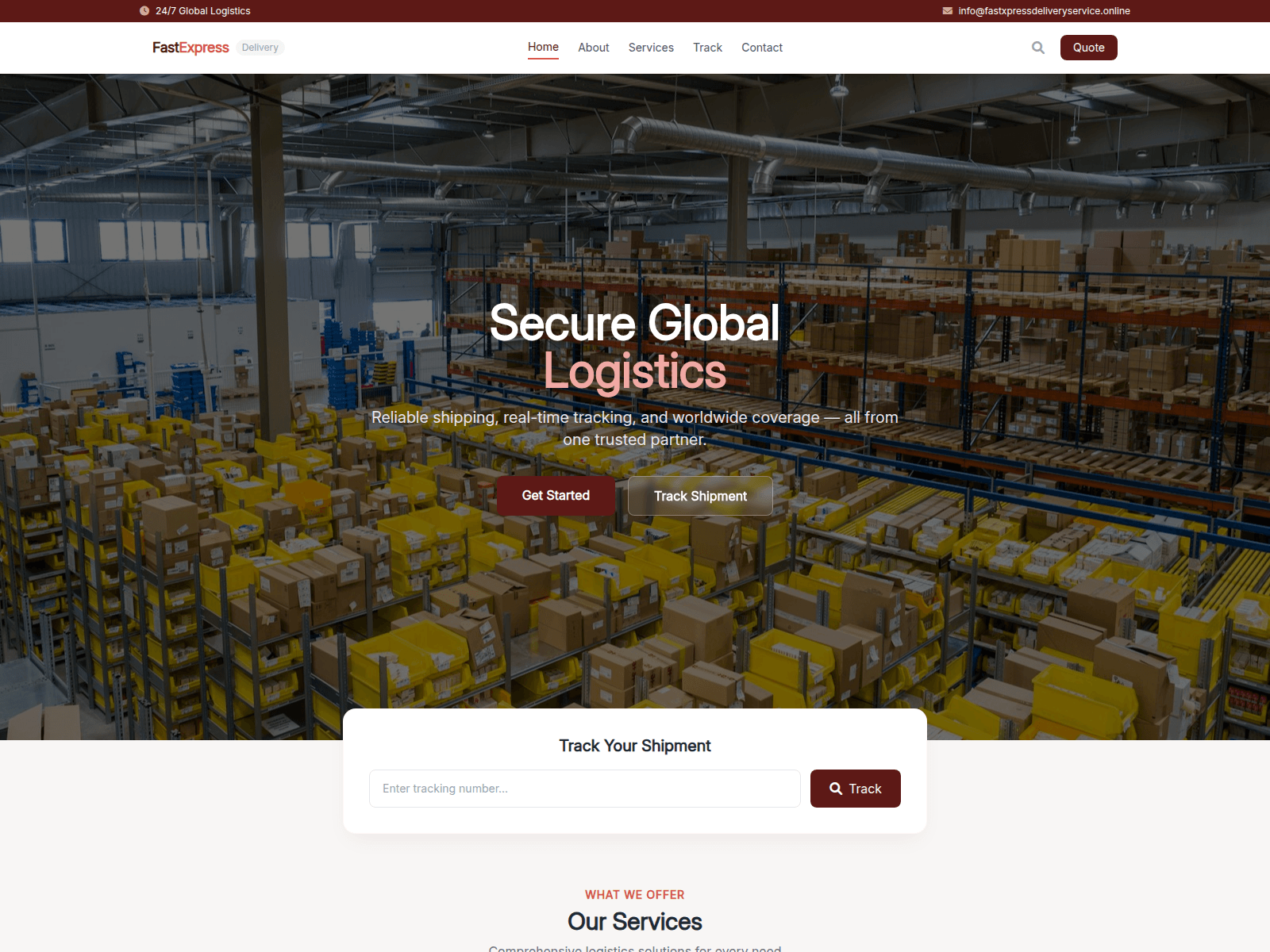 Screenshot of fastxpressdeliveryservice.online