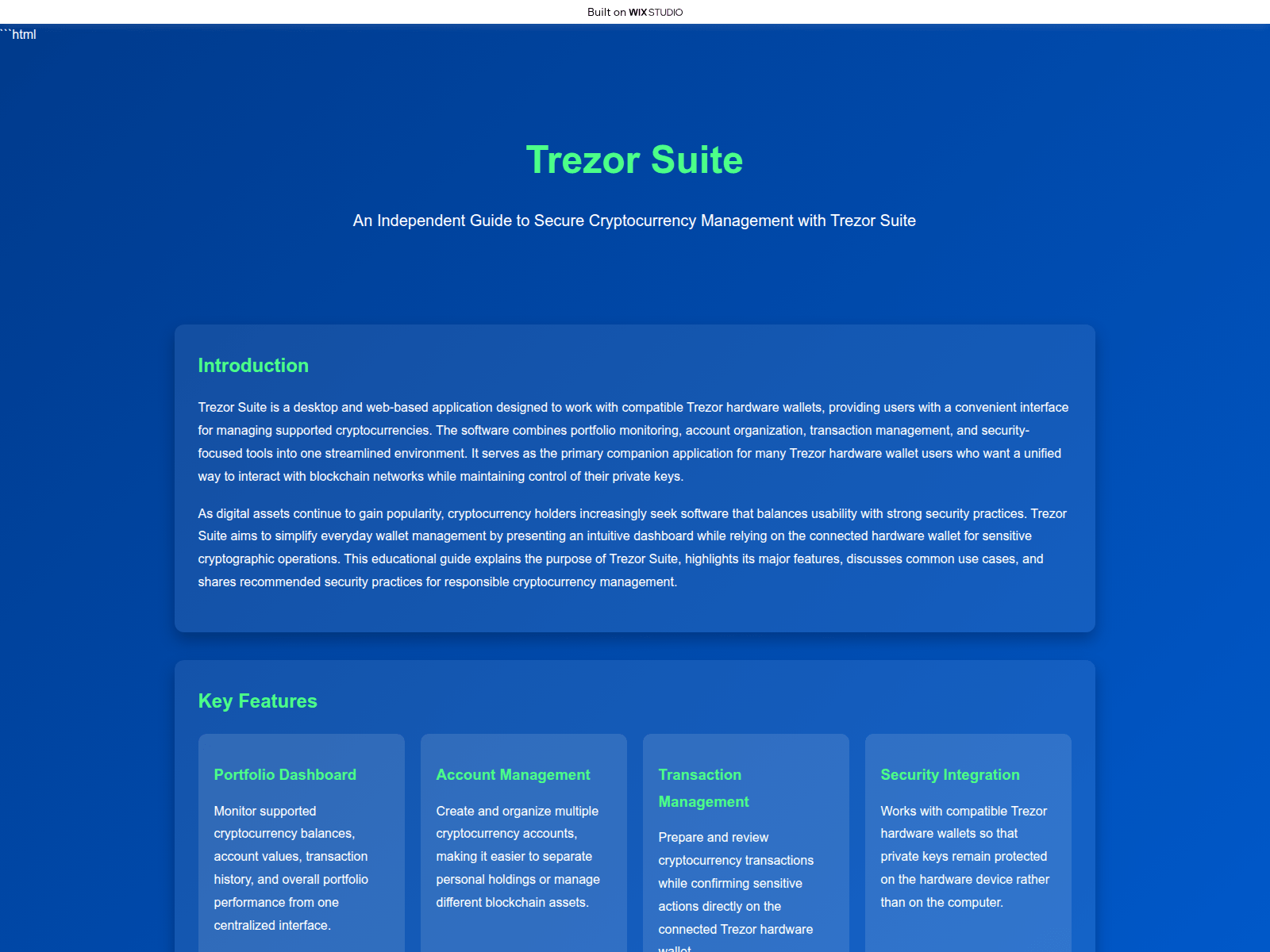 Screenshot of advance-suiteapp.wixstudio.com