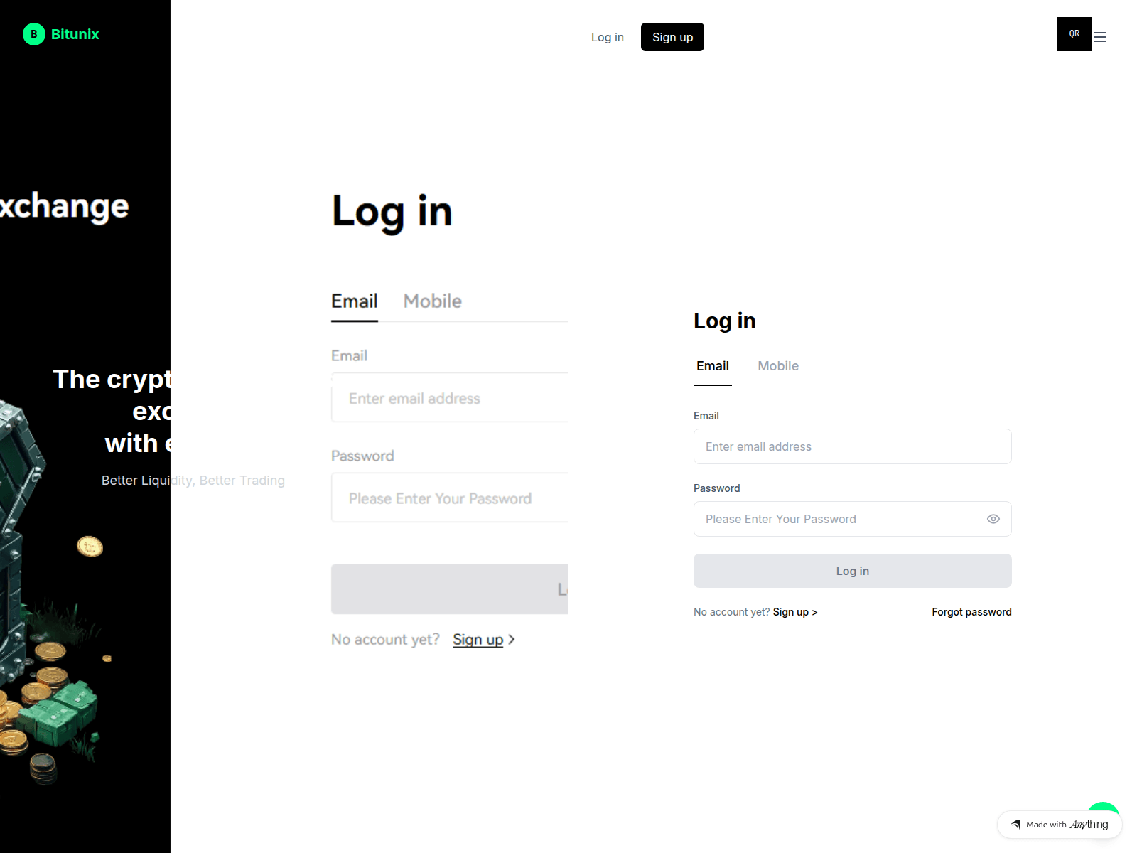 Screenshot of bituni-web.created.app