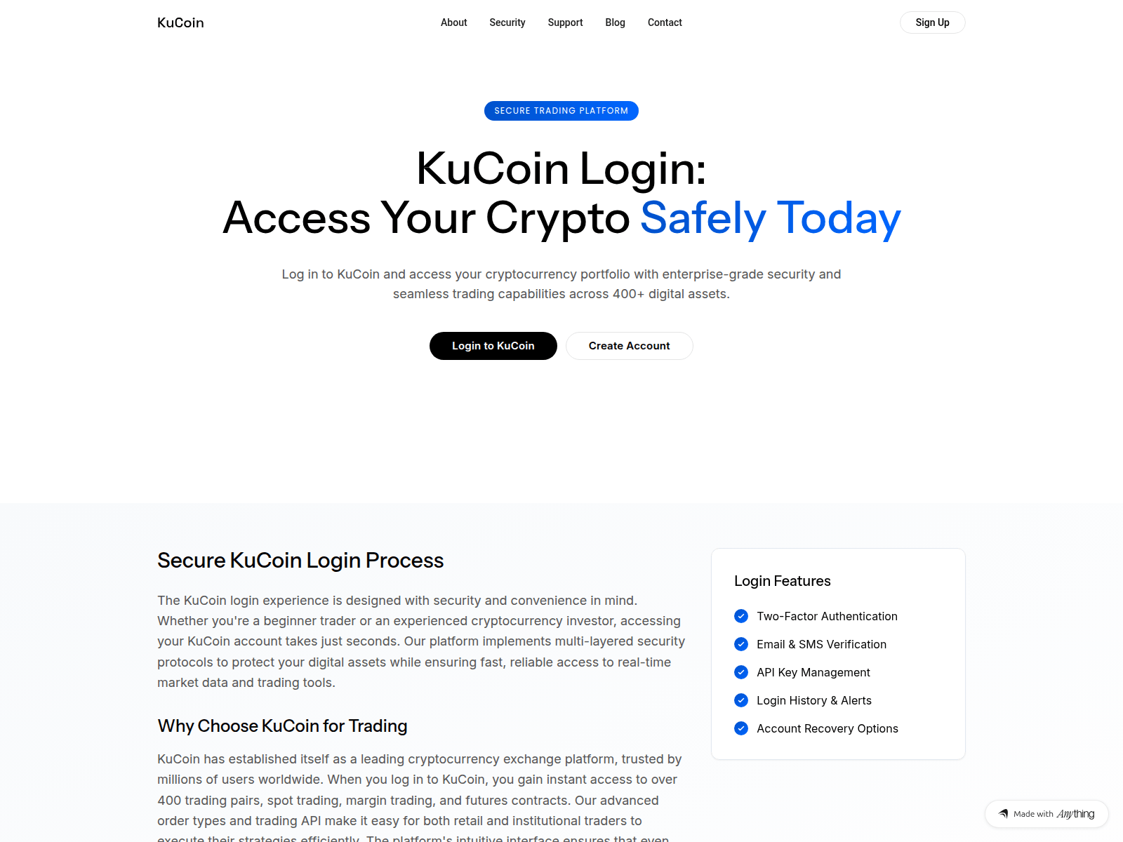 Screenshot of kucoin.created.app