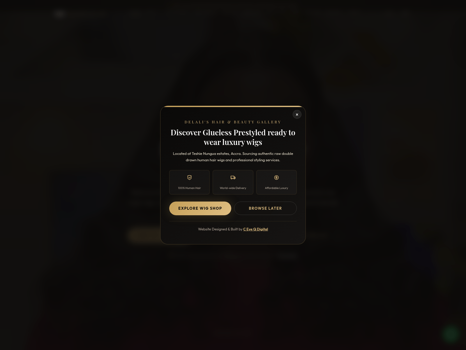 Screenshot of delalishairandbeautygallery.online