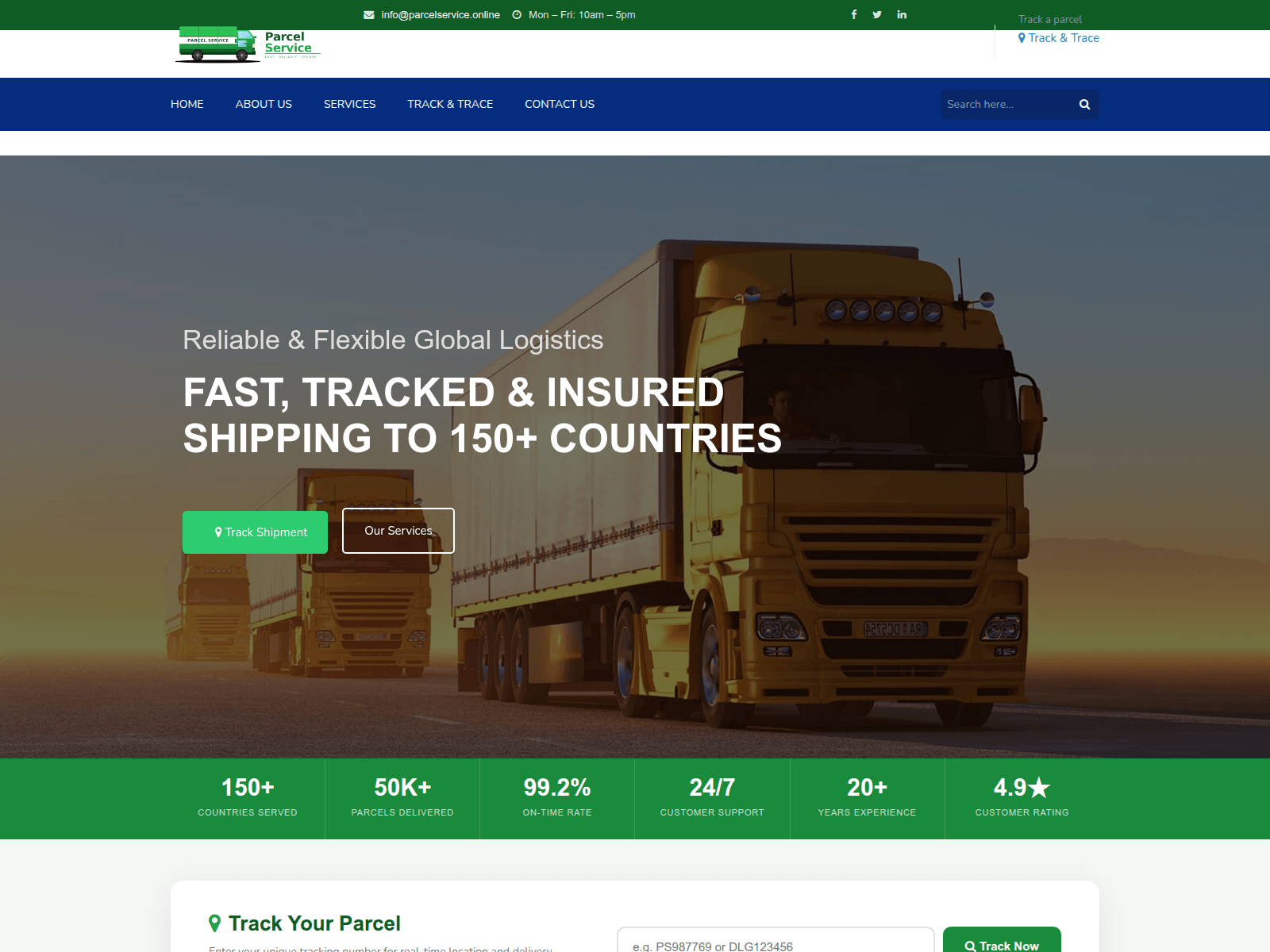 Screenshot of parcelservice.online