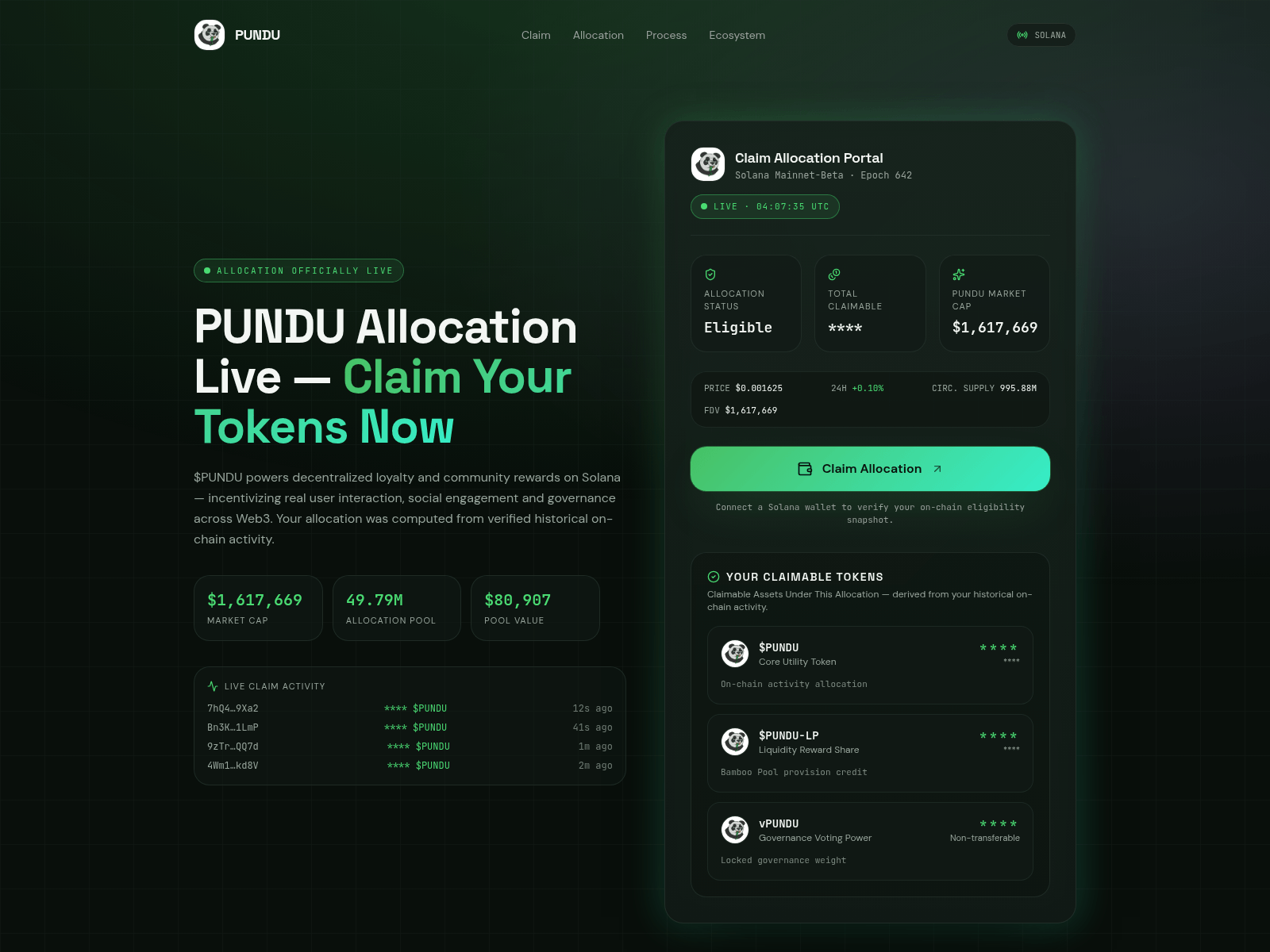 Screenshot of pundu.live