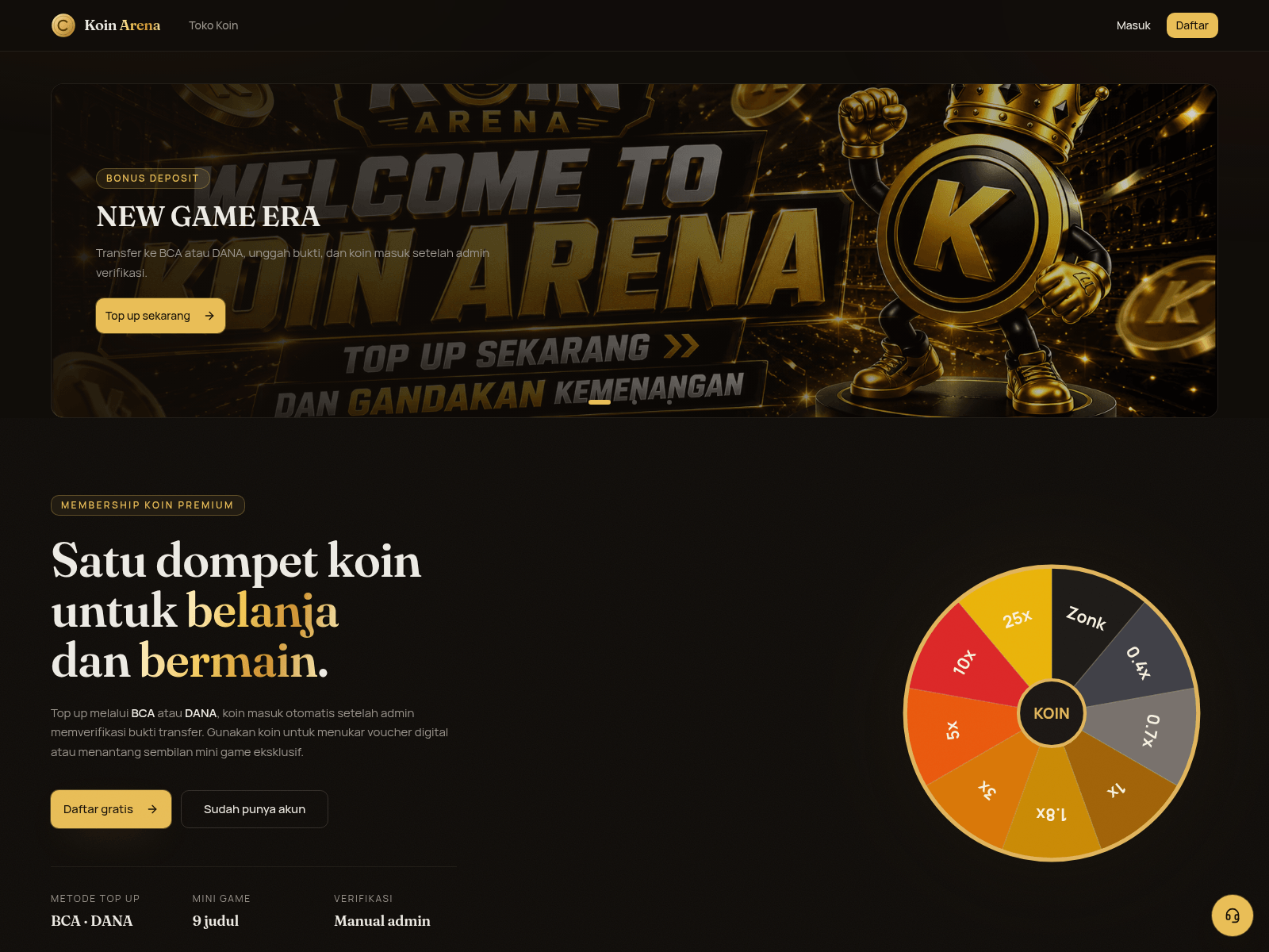 Screenshot of koinarena.xyz