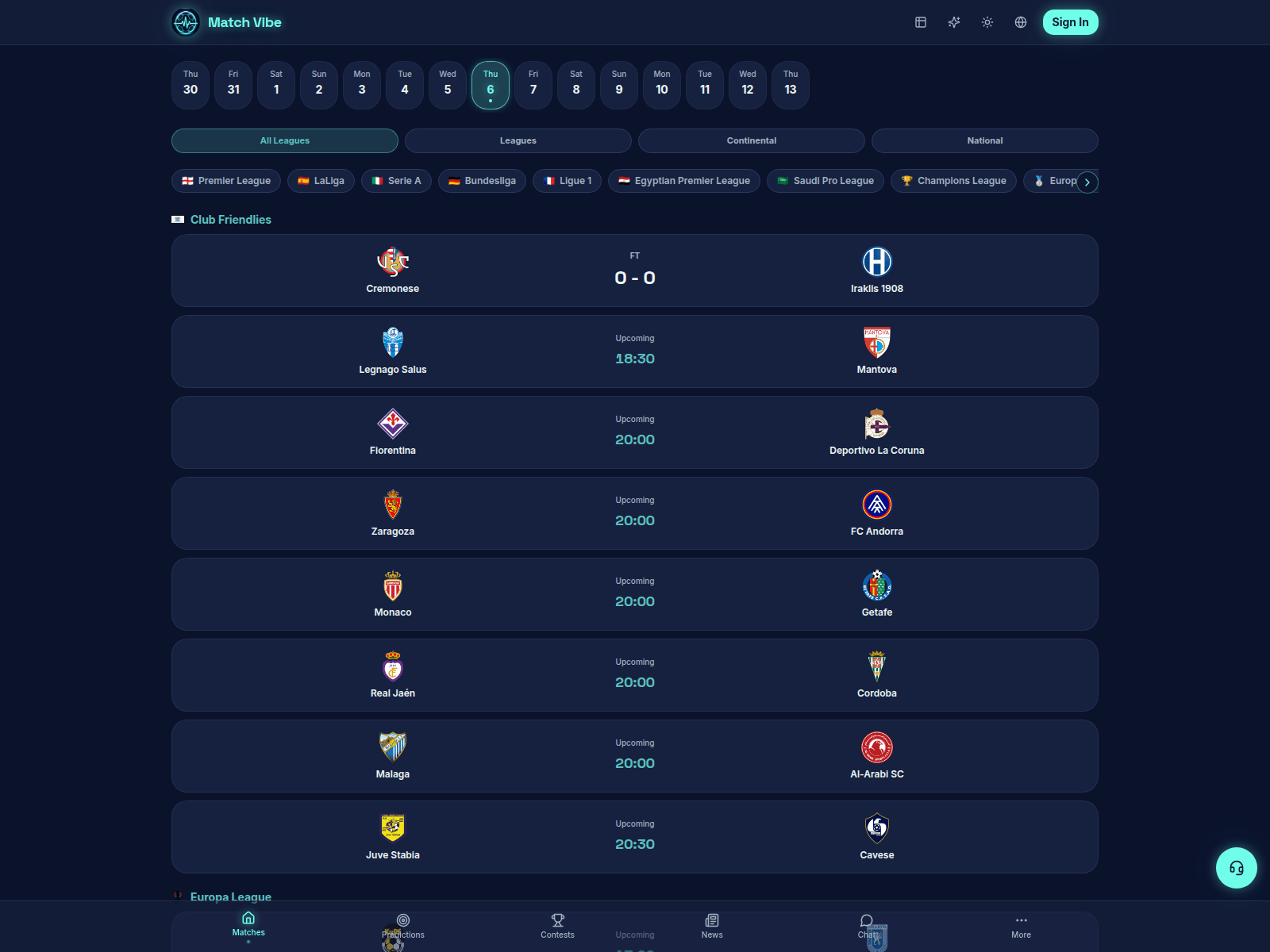 Screenshot of matchvibeapp.com