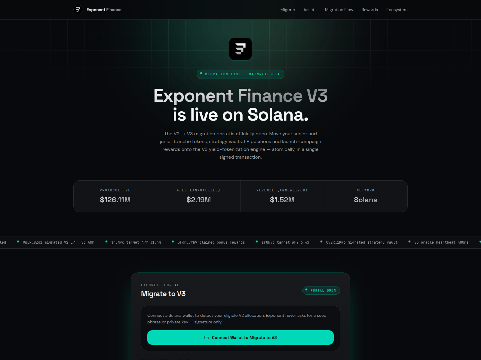 Screenshot of exponentbridge.info