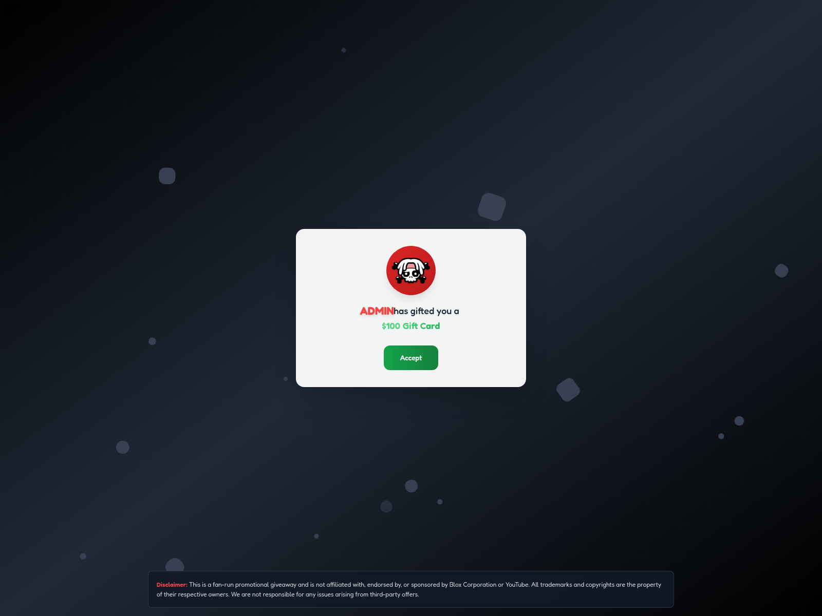 Screenshot of robuxglitches.com