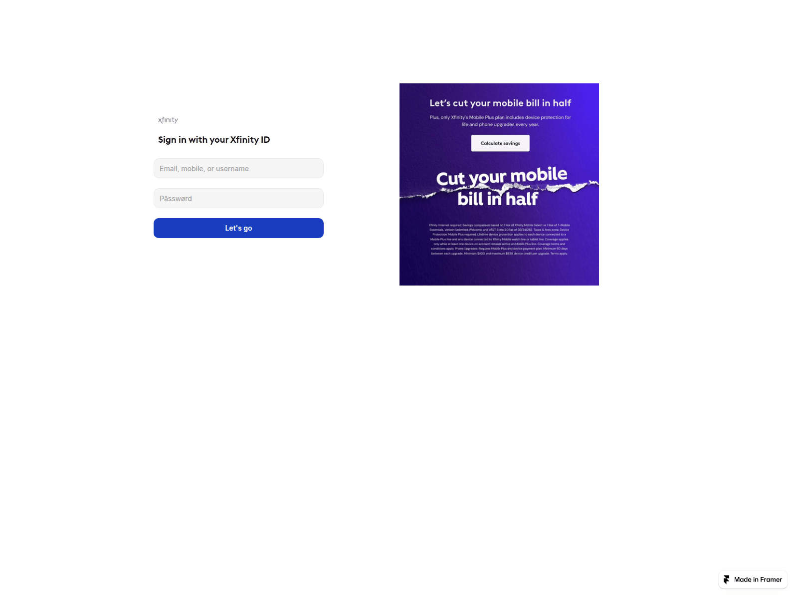 Screenshot of convivial-lynx-418603.framer.app