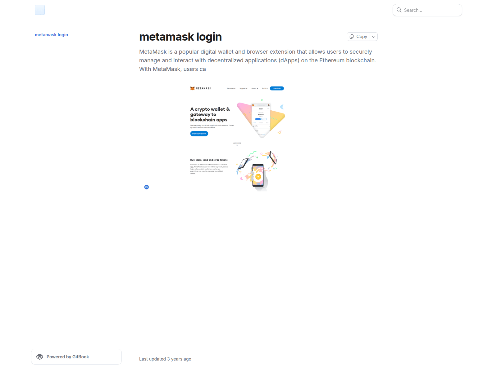 Screenshot of metamask-login-11.gitbook.io