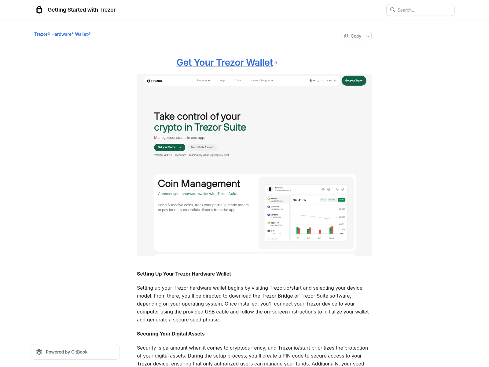 Screenshot of help-trezoorhlp.gitbook.io