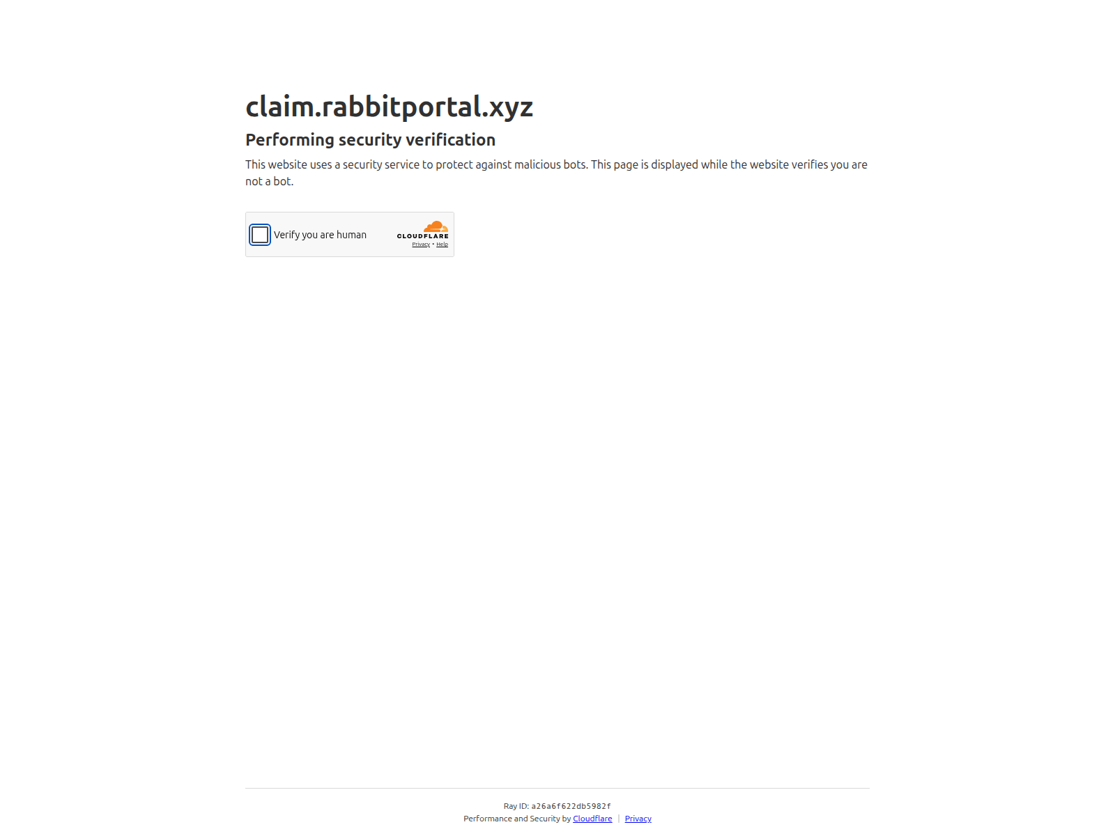 Screenshot of claim.rabbitportal.xyz