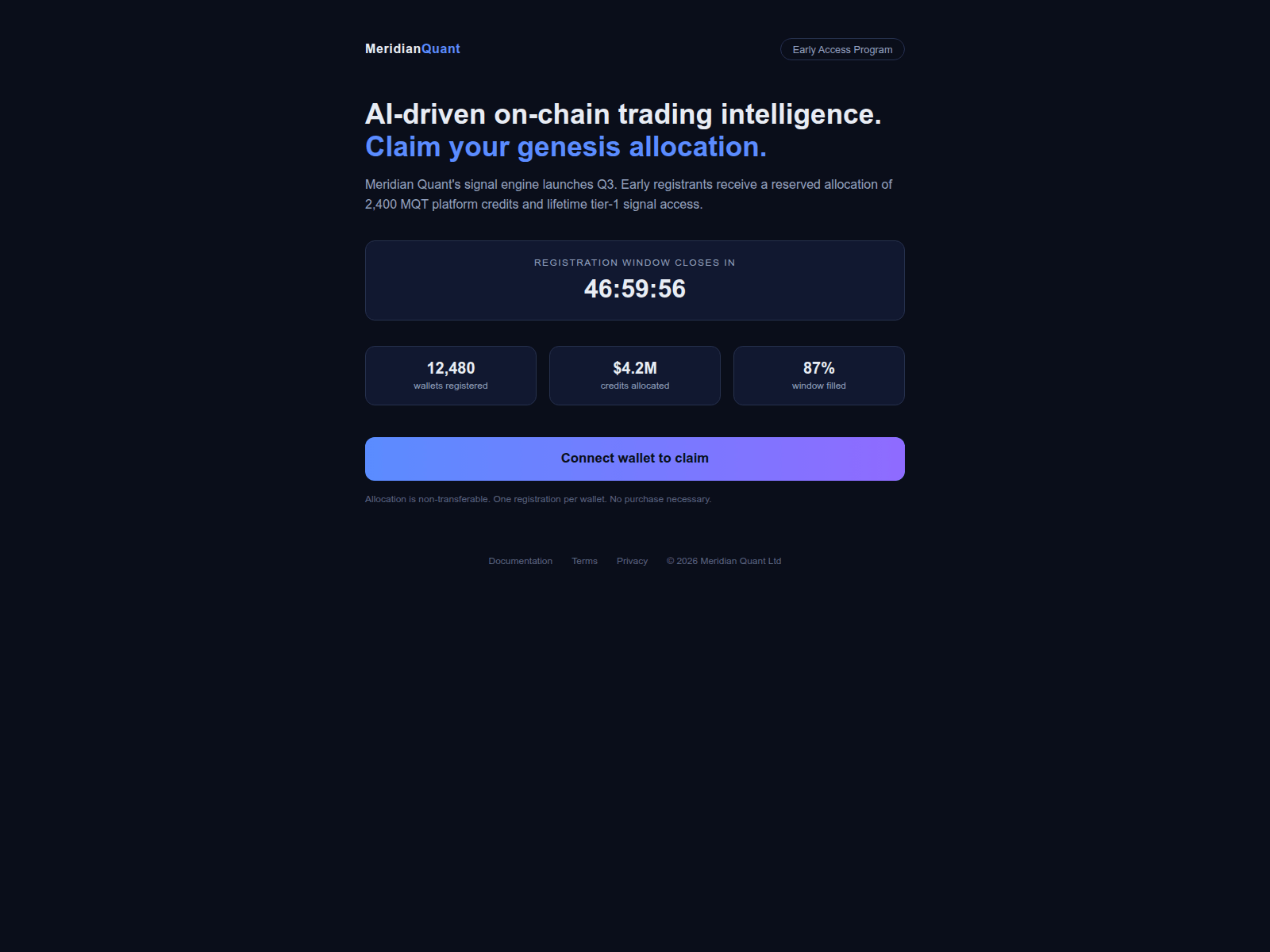 Screenshot of meridianquant.pro