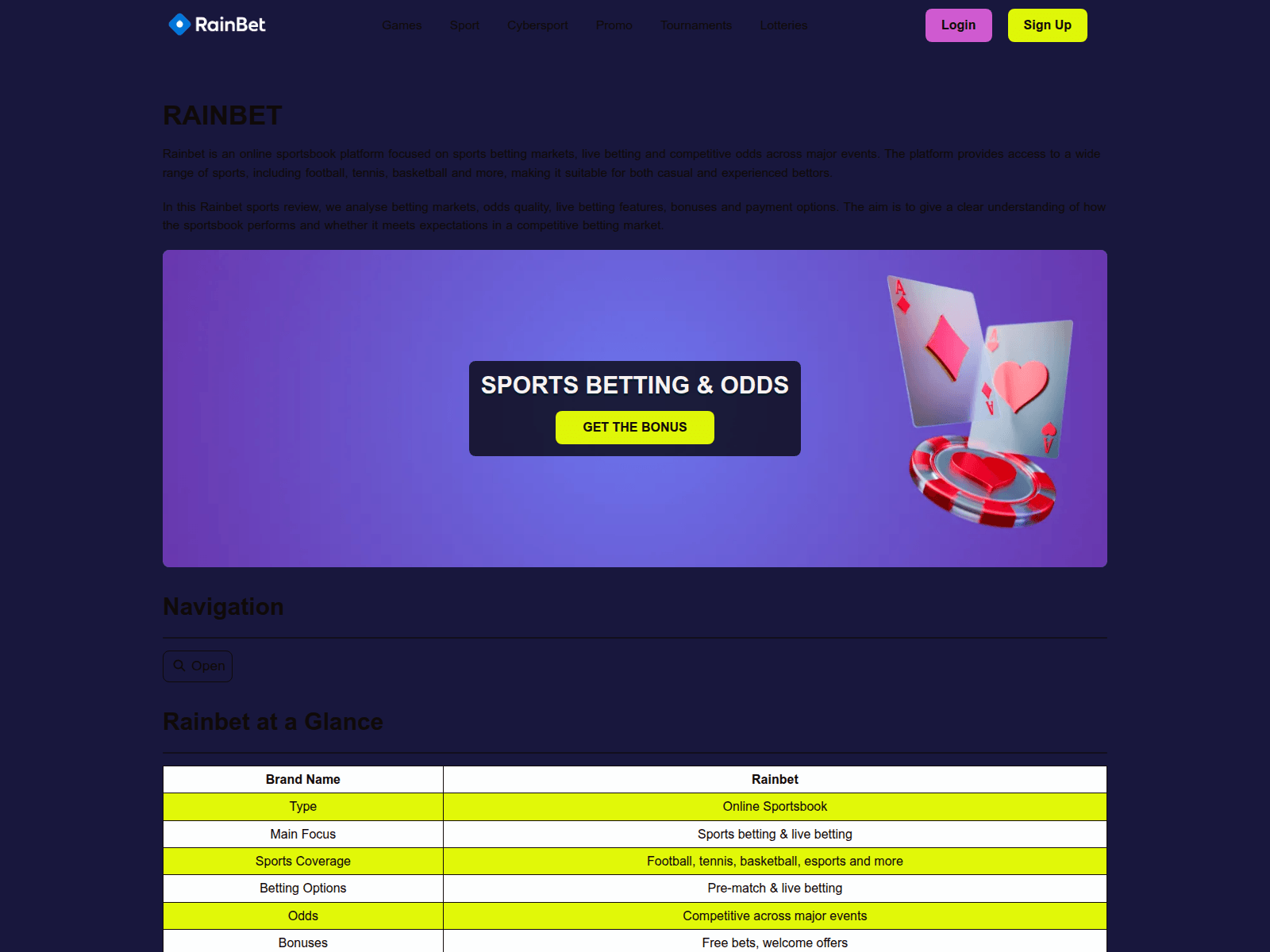 Screenshot of rainbet-sports.live