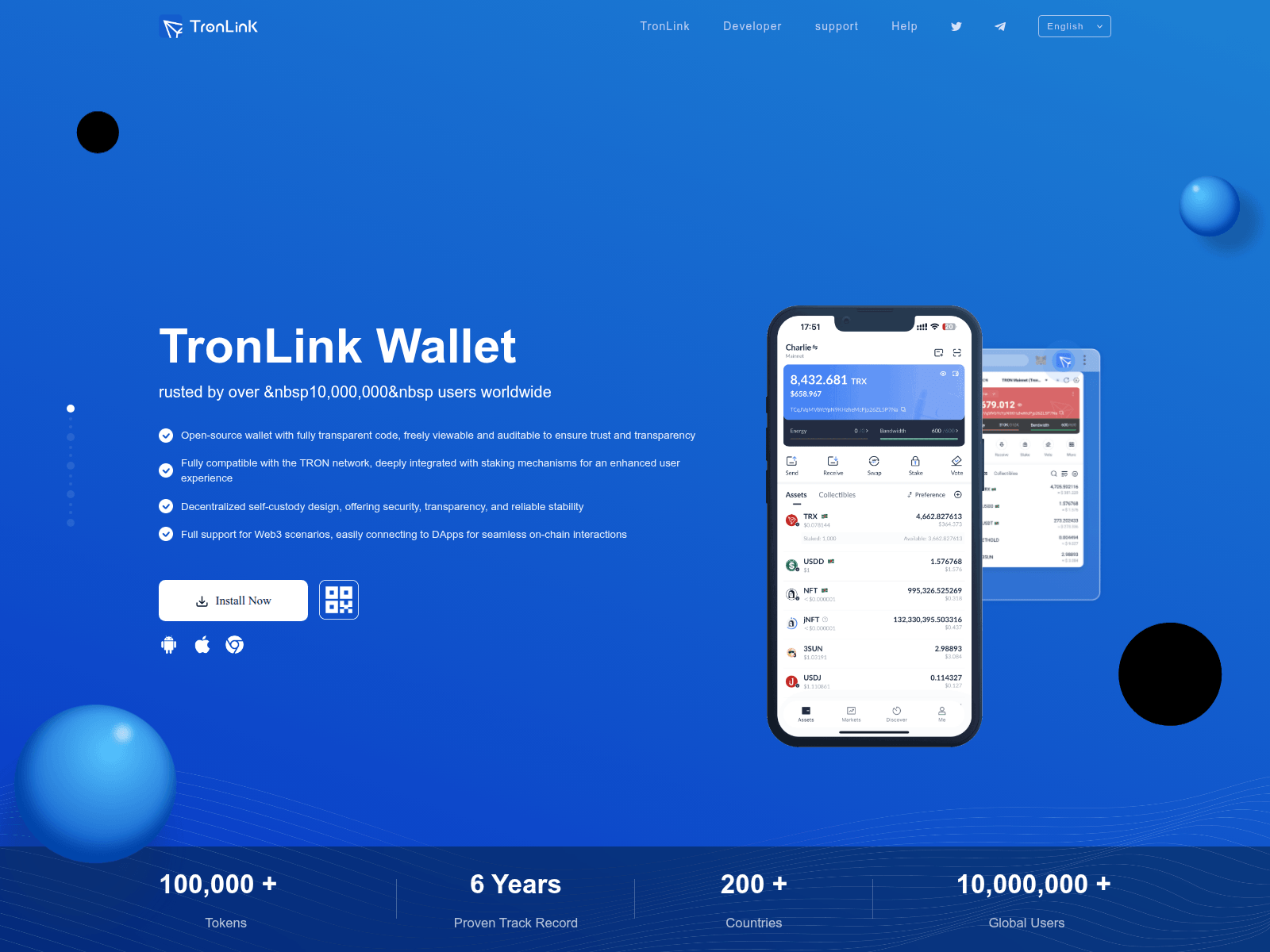 Screenshot of www.tronlink.space