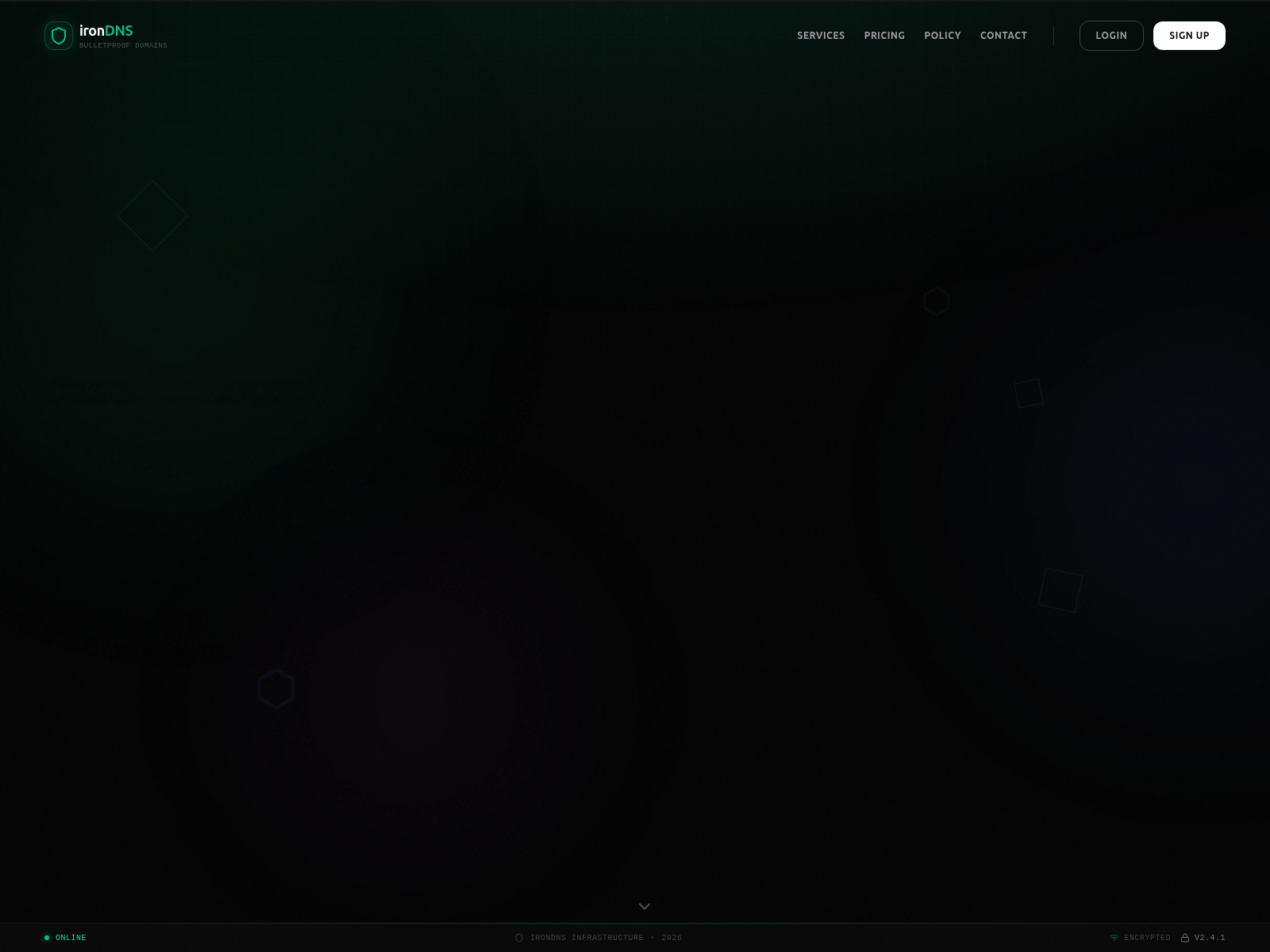 Screenshot of irondns.is
