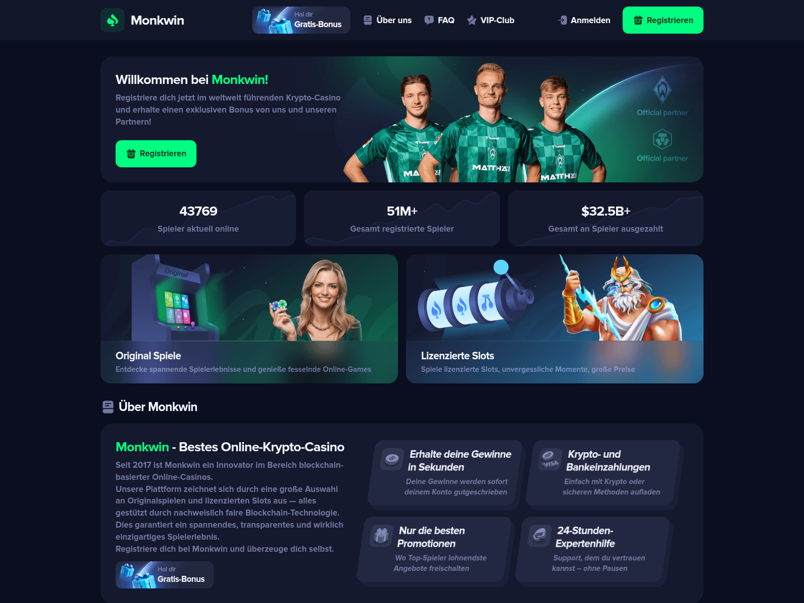 Screenshot of monkwin.com