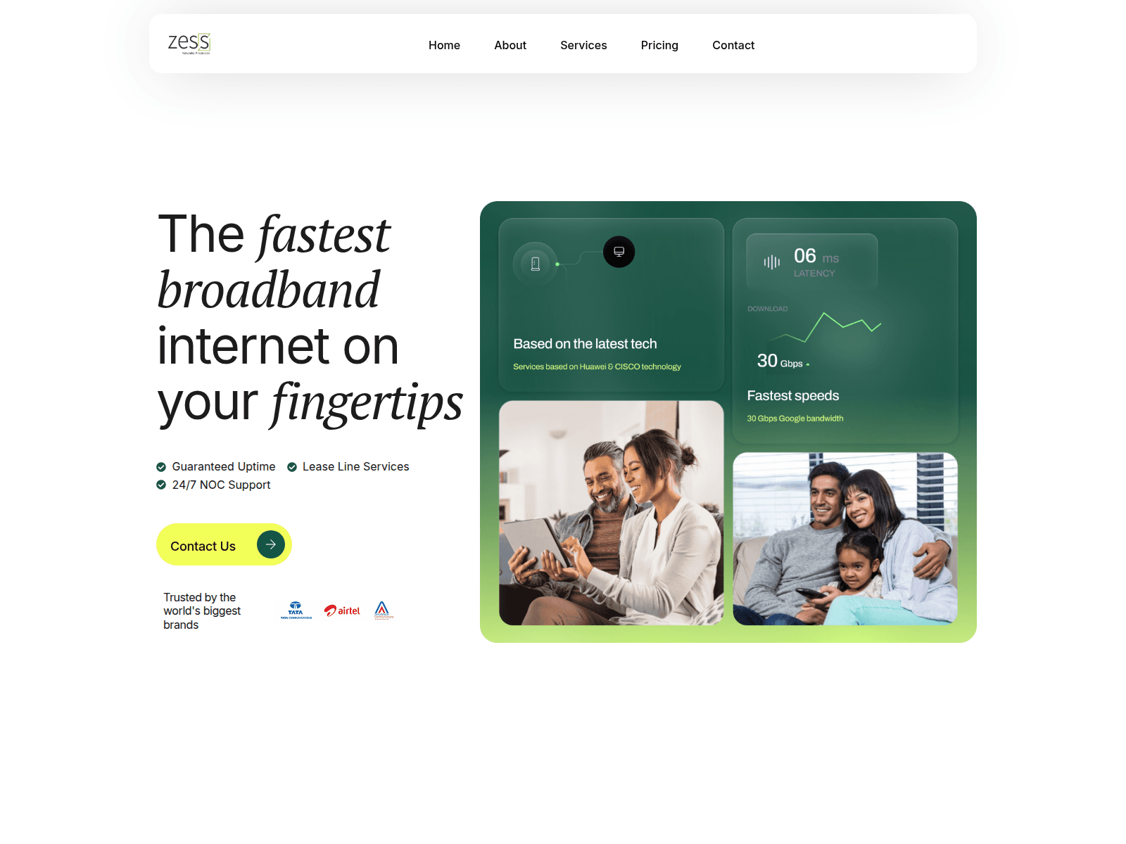 Знімок екрана zessnetworks.com
