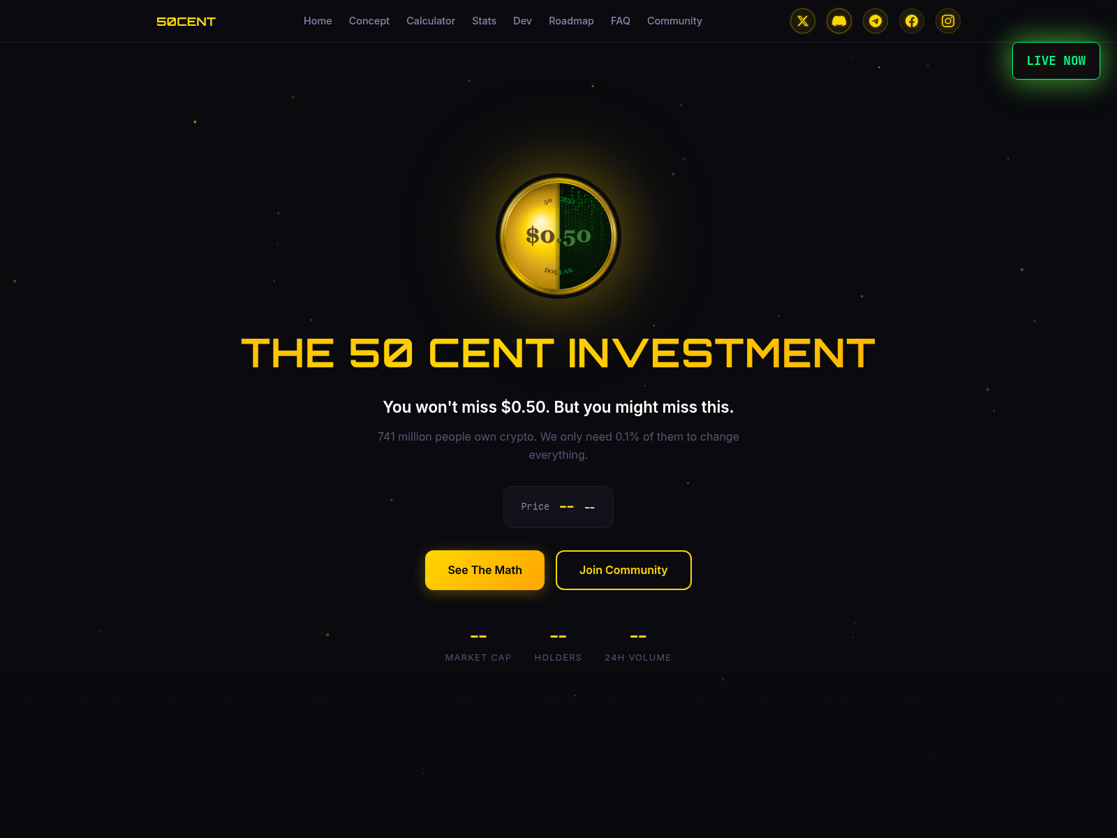 Screenshot of the-50-cent-investment.pages.dev