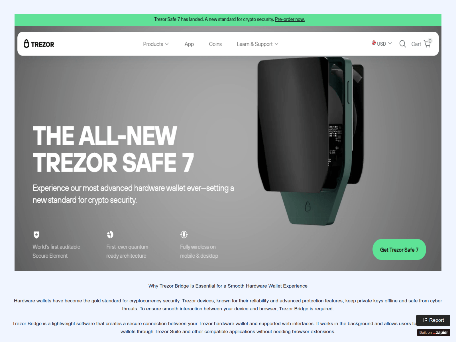 Screenshot of trzobridg.zapier.app