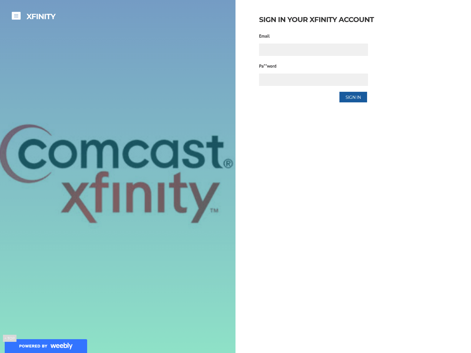 Screenshot of comcastmailsignin.weebly.com