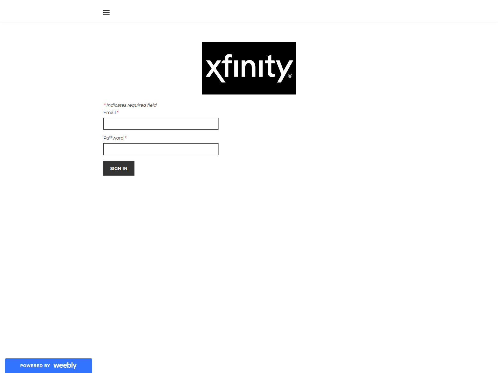 Screenshot of comcastlive.weebly.com