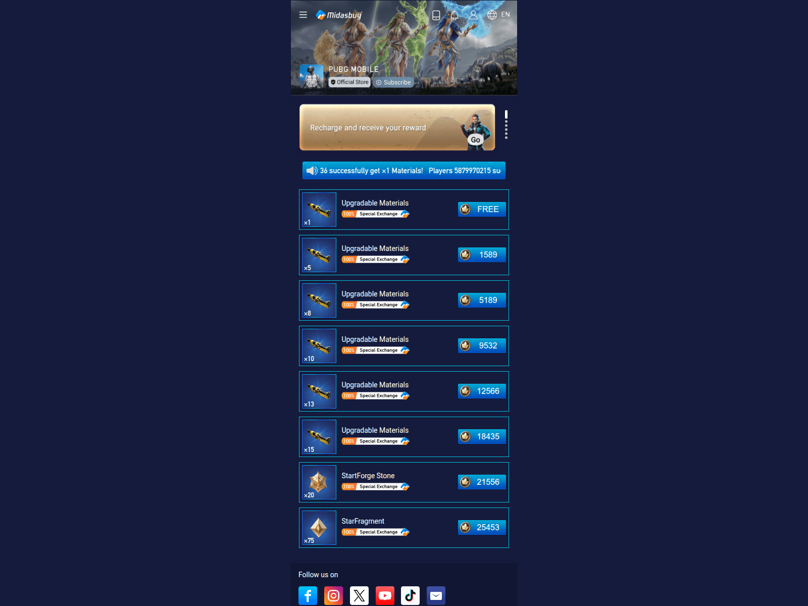 Screenshot of shopmidasbuy.officiall-events.com
