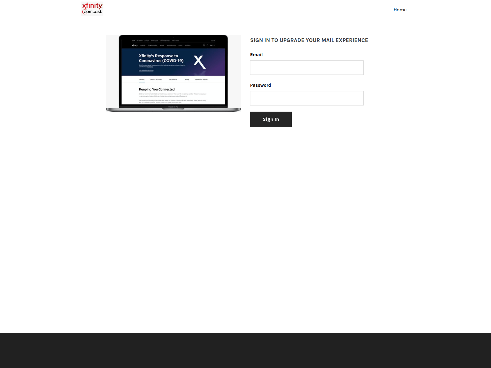 Screenshot of comcastservermail.weebly.com