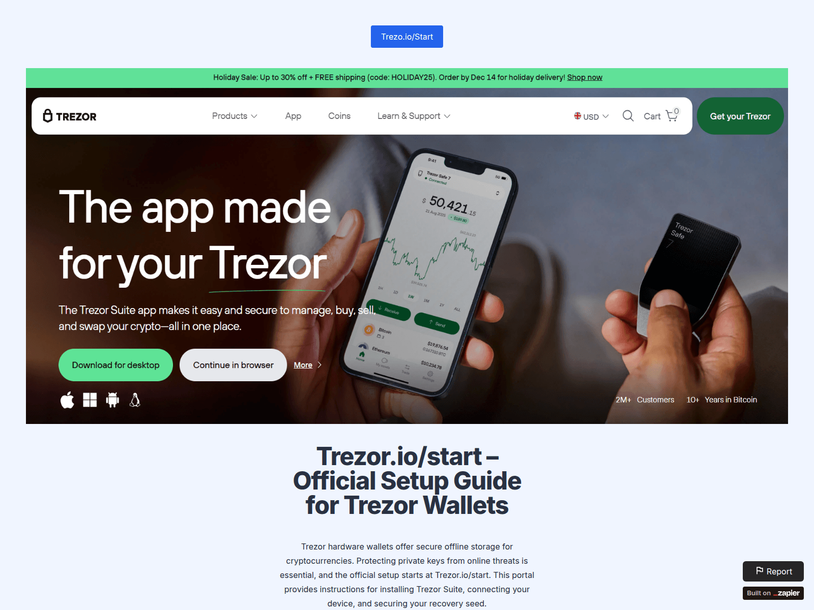 Screenshot of offline-treser.zapier.app
