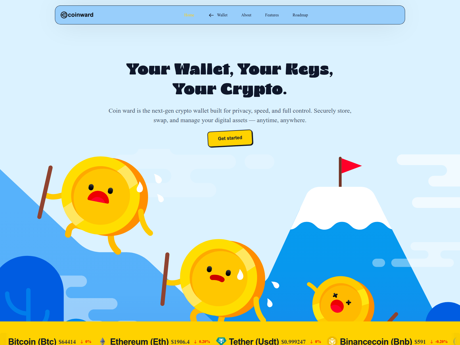 Знімок екрана coinward.net