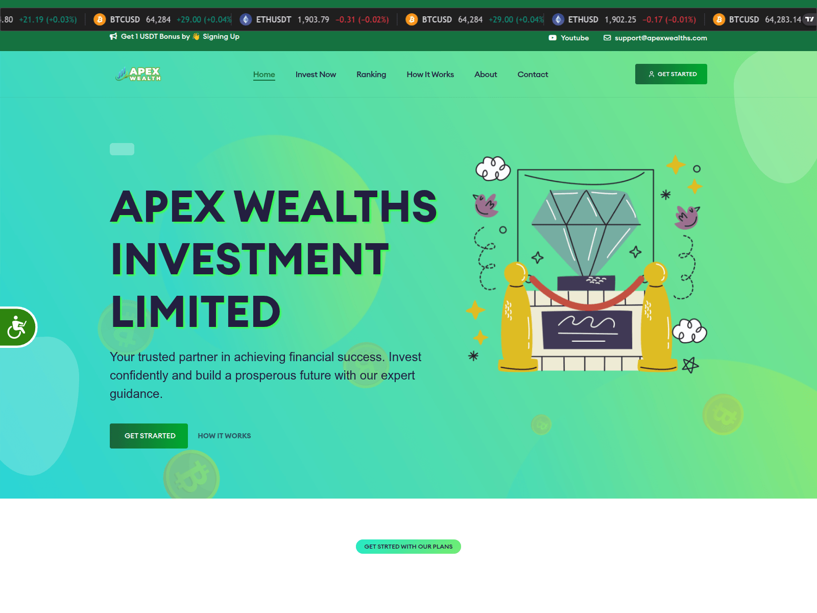 Screenshot von apexwealths.com