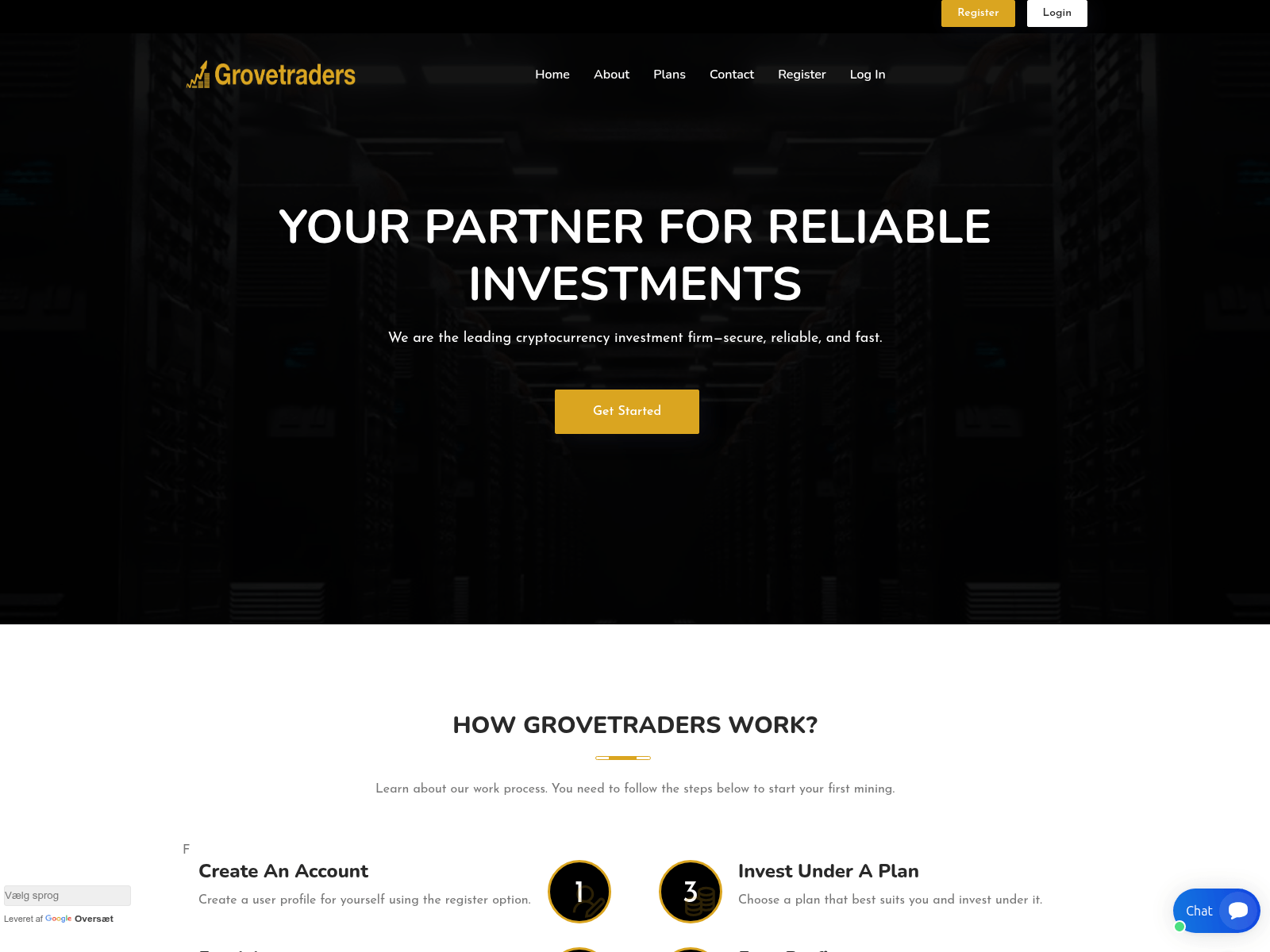 Captura de pantalla de grovetradersfx.com