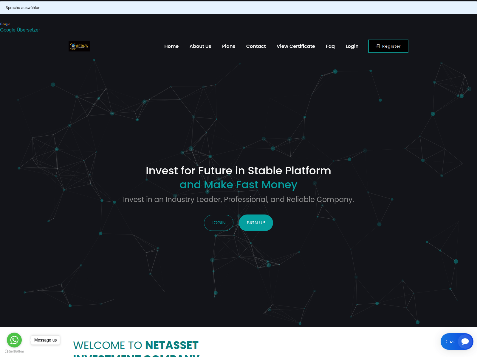 Знімок екрана netassetinvestment.com
