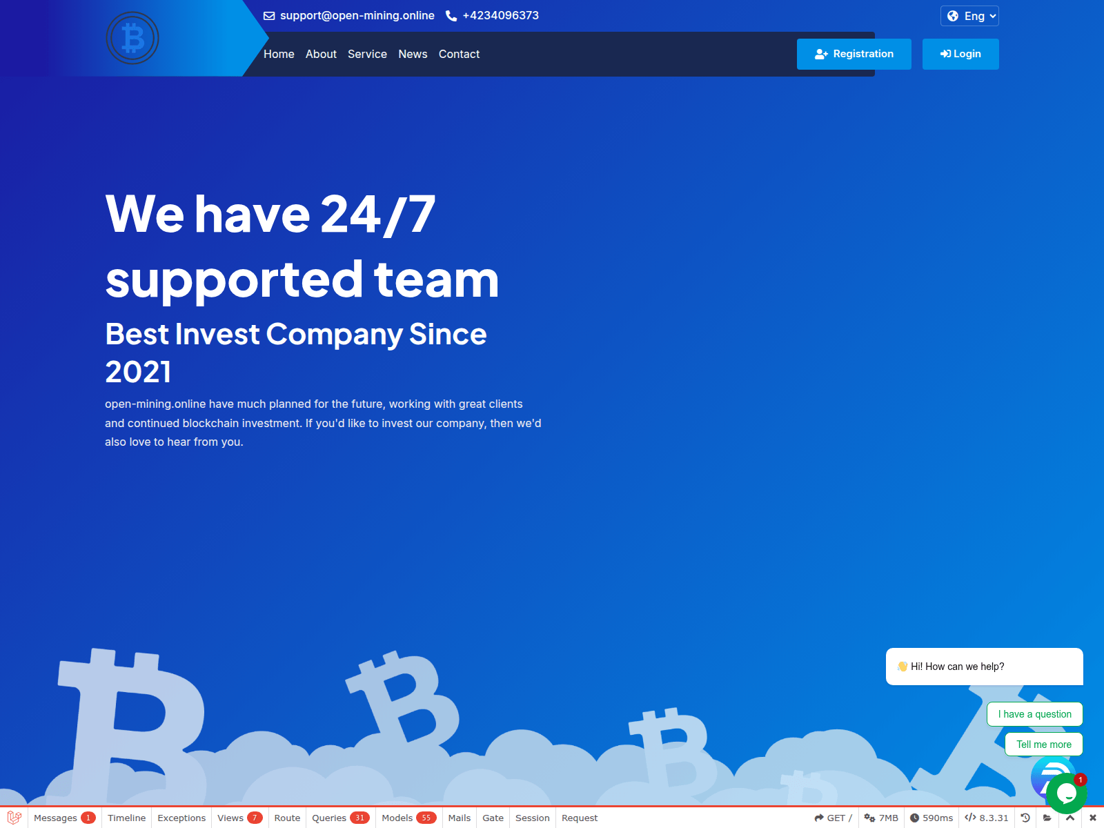 Captura de pantalla de open-mining.online