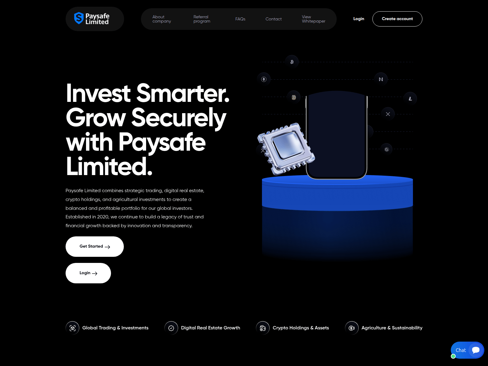 Screenshot von paysafelimited.com