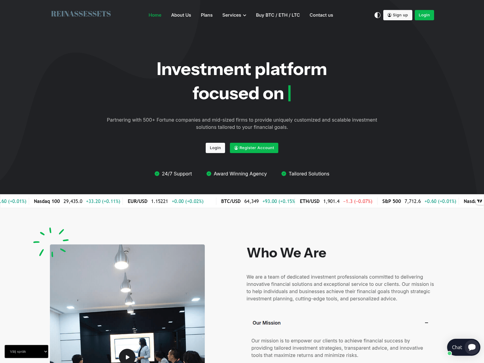Screenshot of reinassessets.com