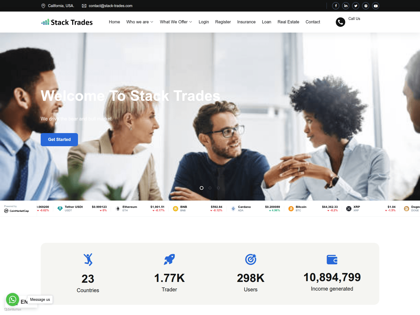 Captura de tela de stack-trades.com