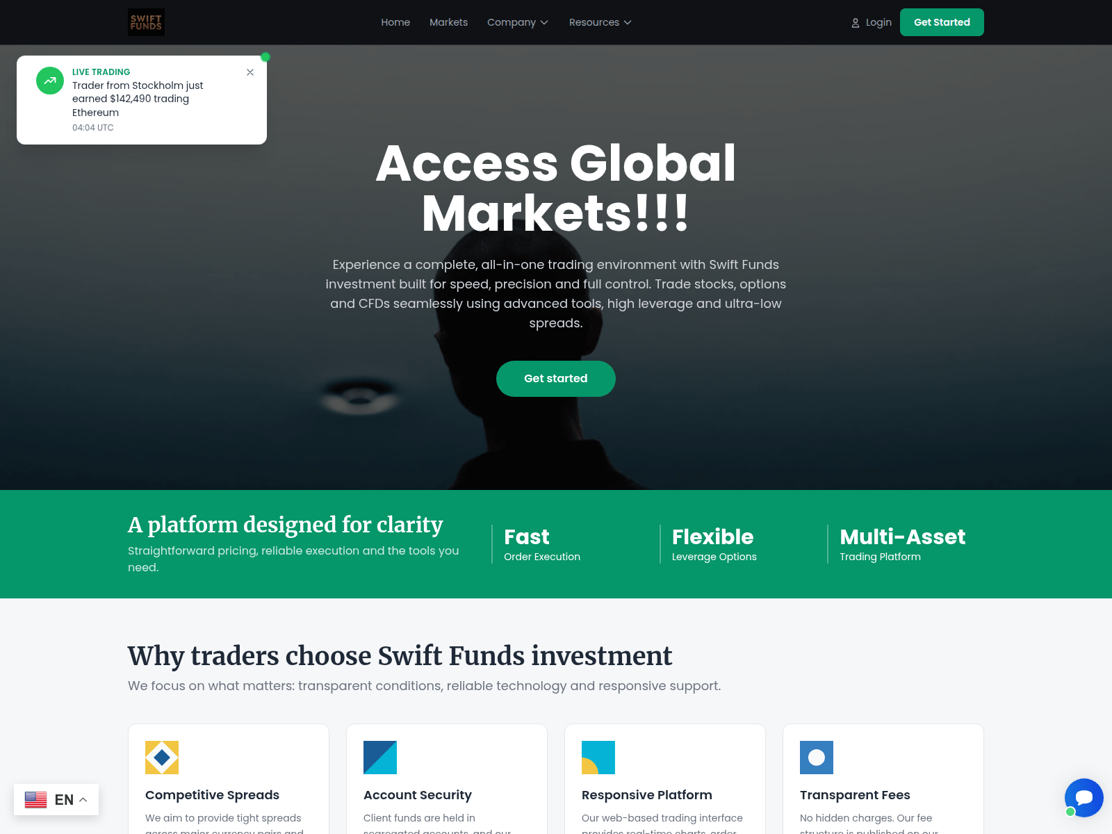 Captura de pantalla de swiftfoundry.info