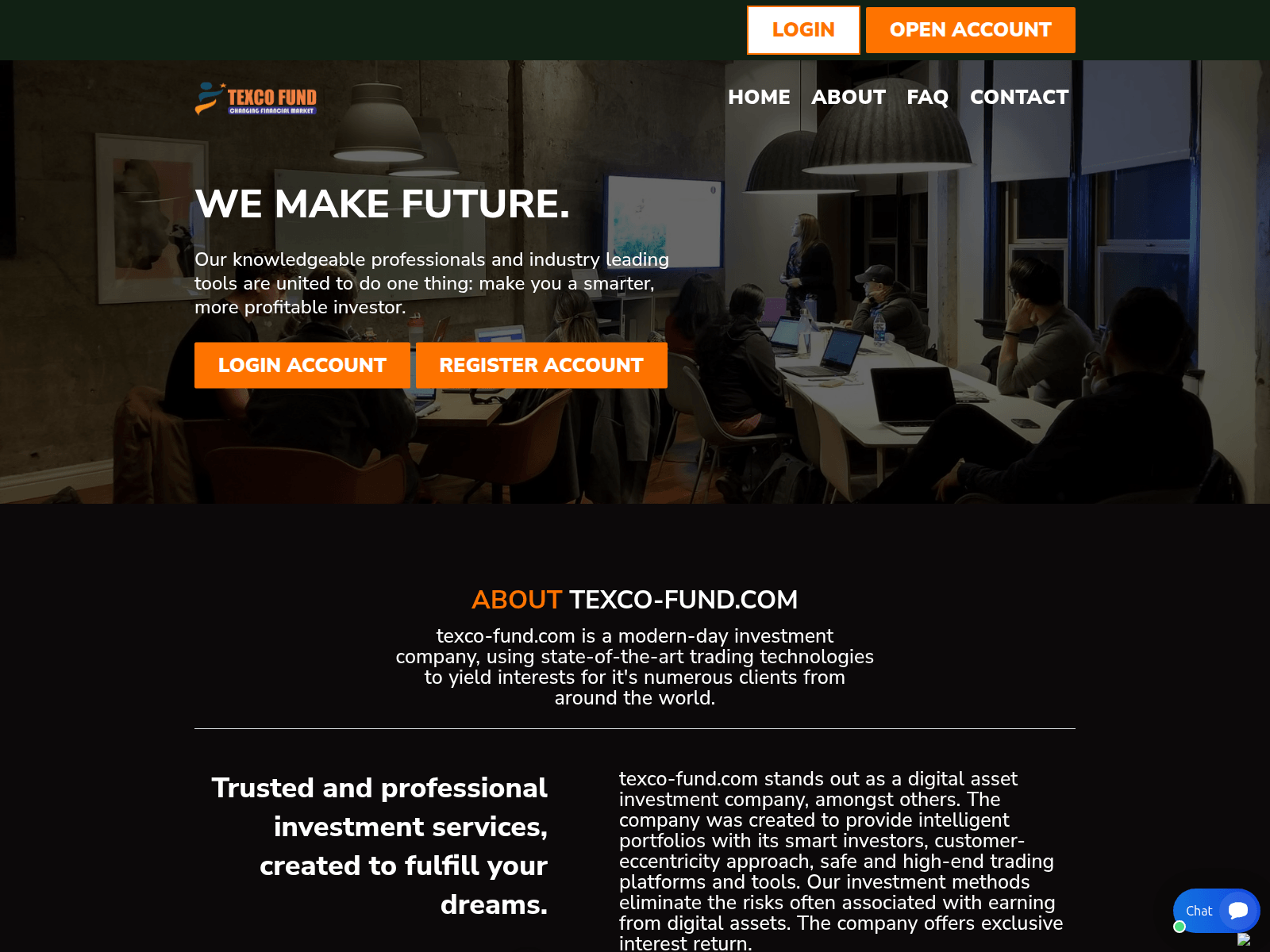 Captura de pantalla de texco-fund.com