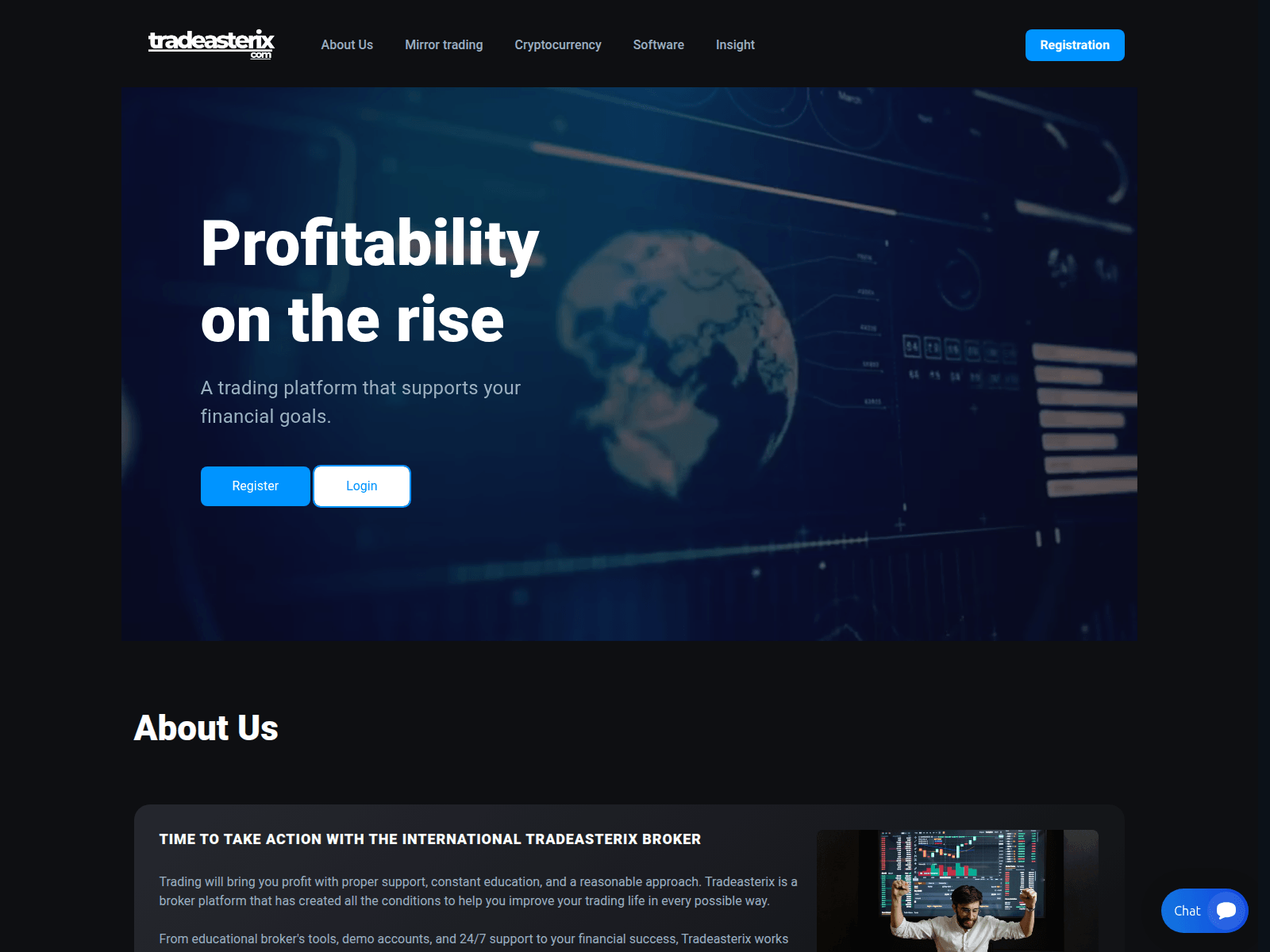 Screenshot of tradeasterix.com